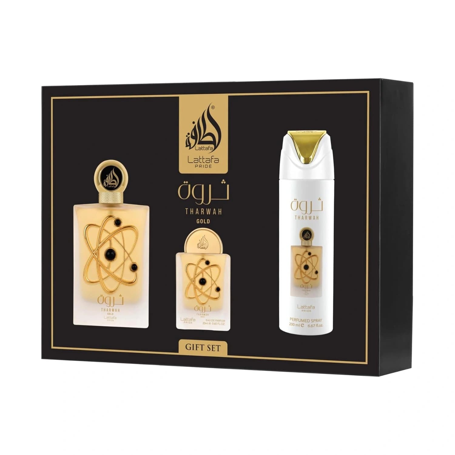 Lattafa Pride Tharwah Gold 3pc Giftset For Women