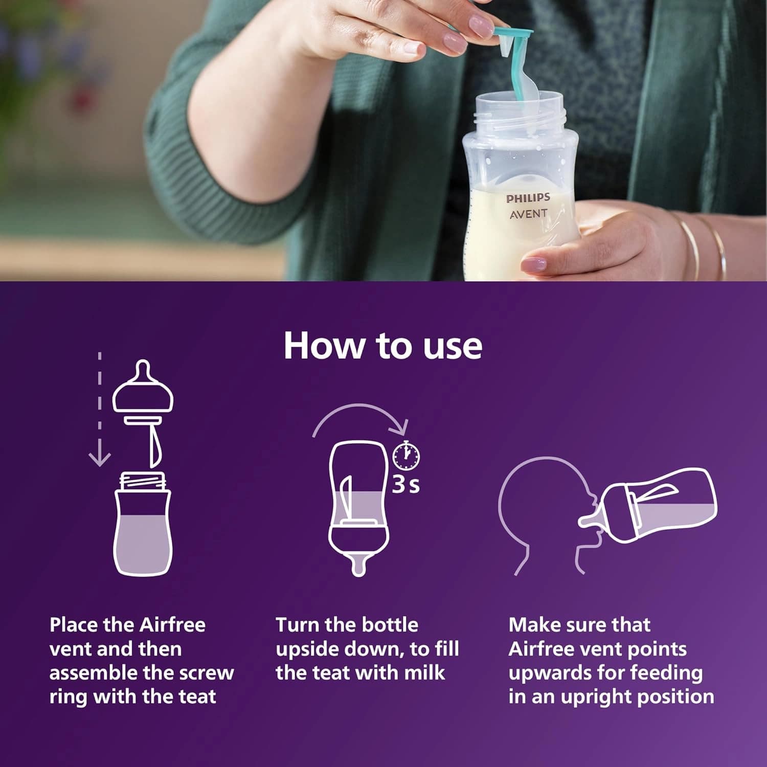 Philips Avent AirFree Vent Baby Bottle Newborn Gift Set
