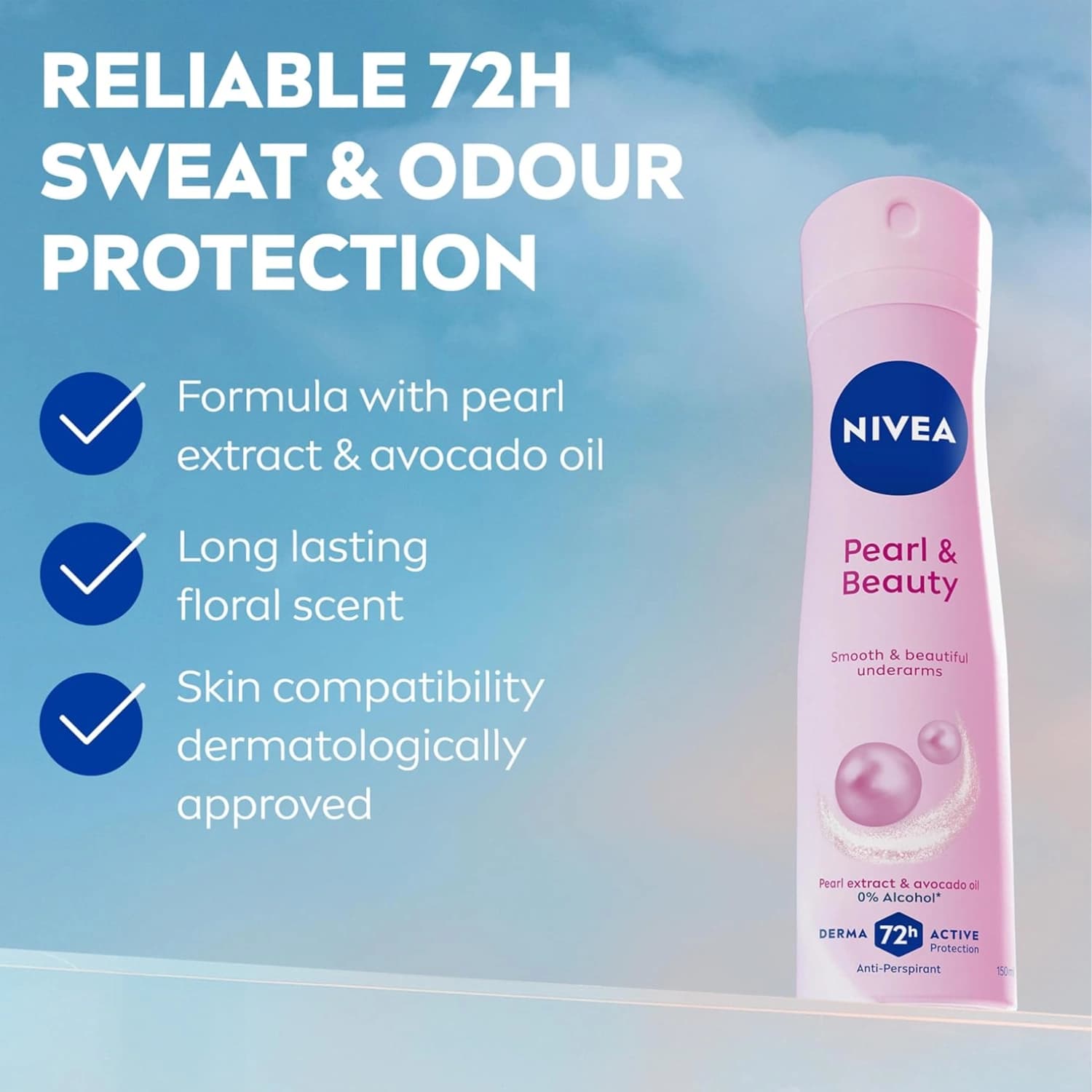 NIVEA Pearl & Beauty Anti-Perspirant Deodorant Spray 150ml