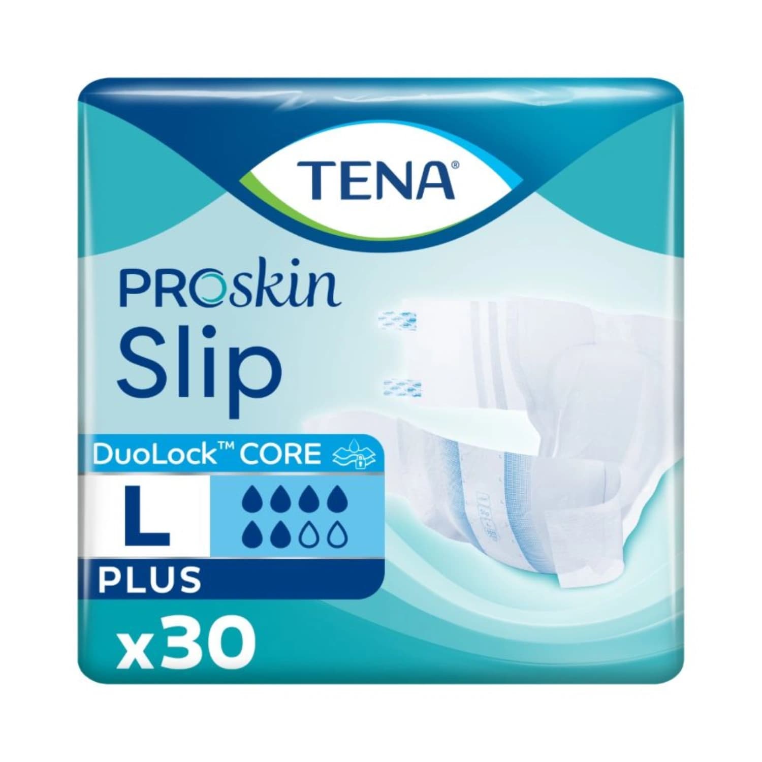 TENA Proskin Slip Plus Large - 30 Pack