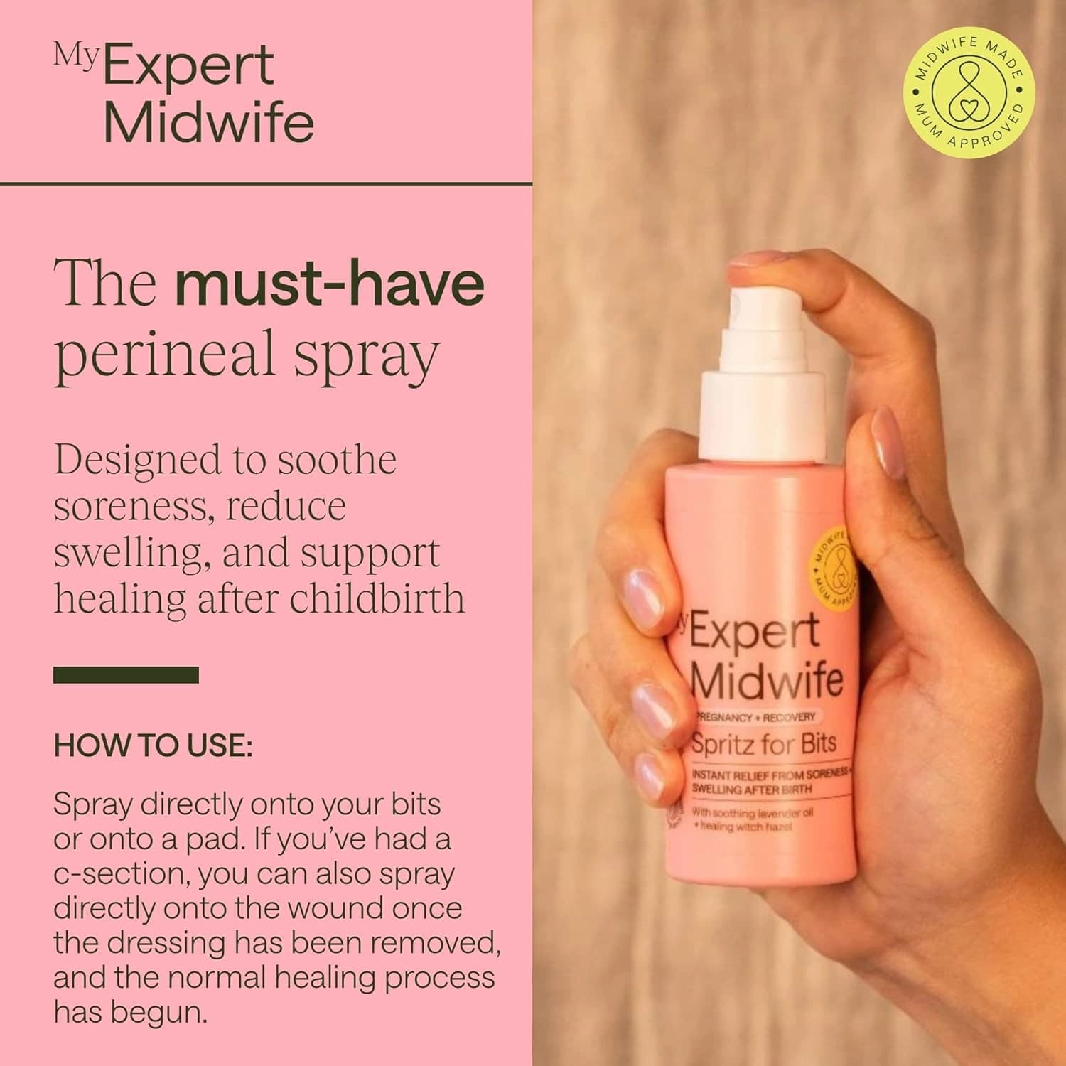 My Expert Midwife Spritz For Bits Instant Relief 100ml