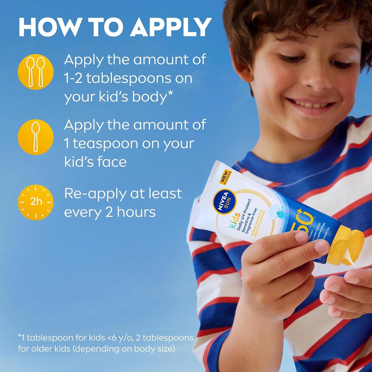 NIVEA Sun Kids Daily UV Protection SPF50+ Sun Cream 100ml