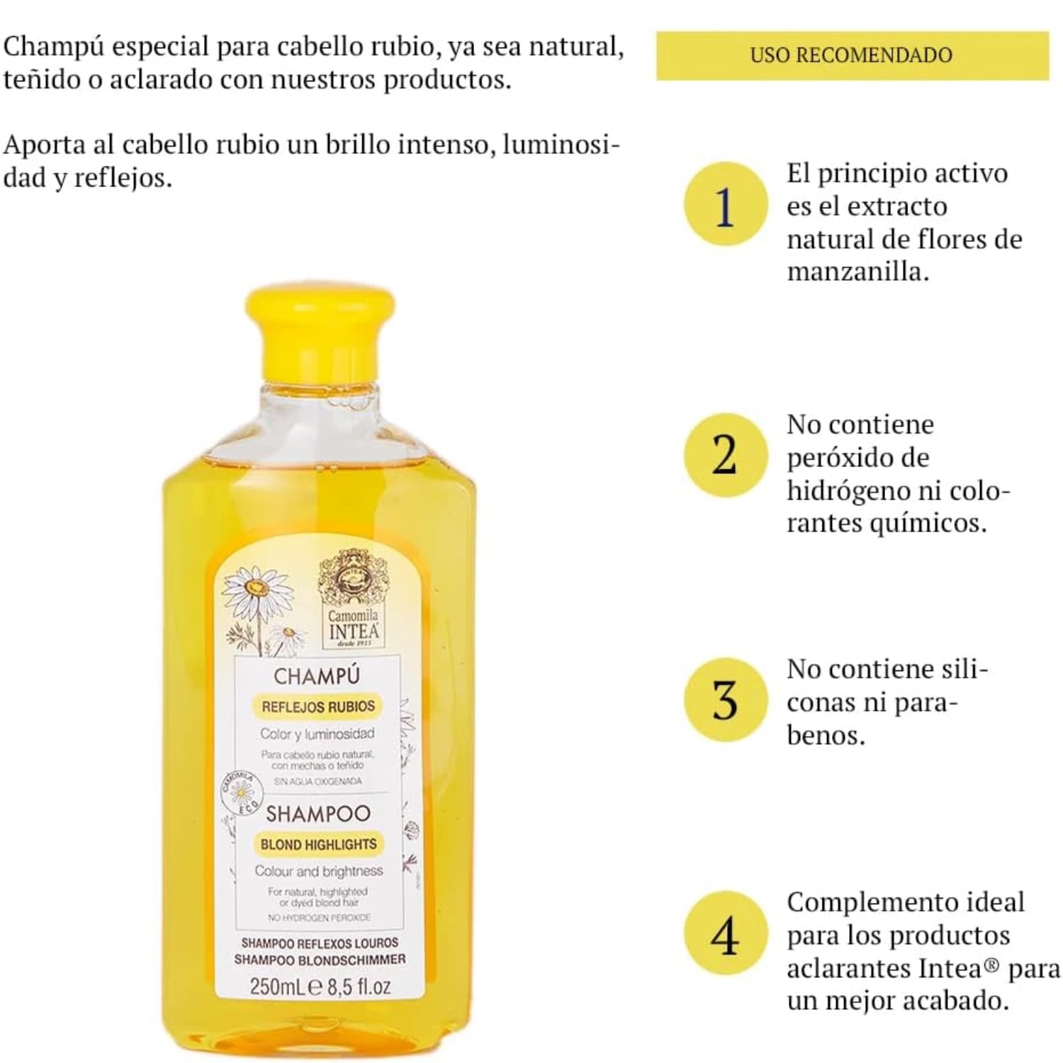 Intea Camomila Blond Highlights Shampoo 250ml
