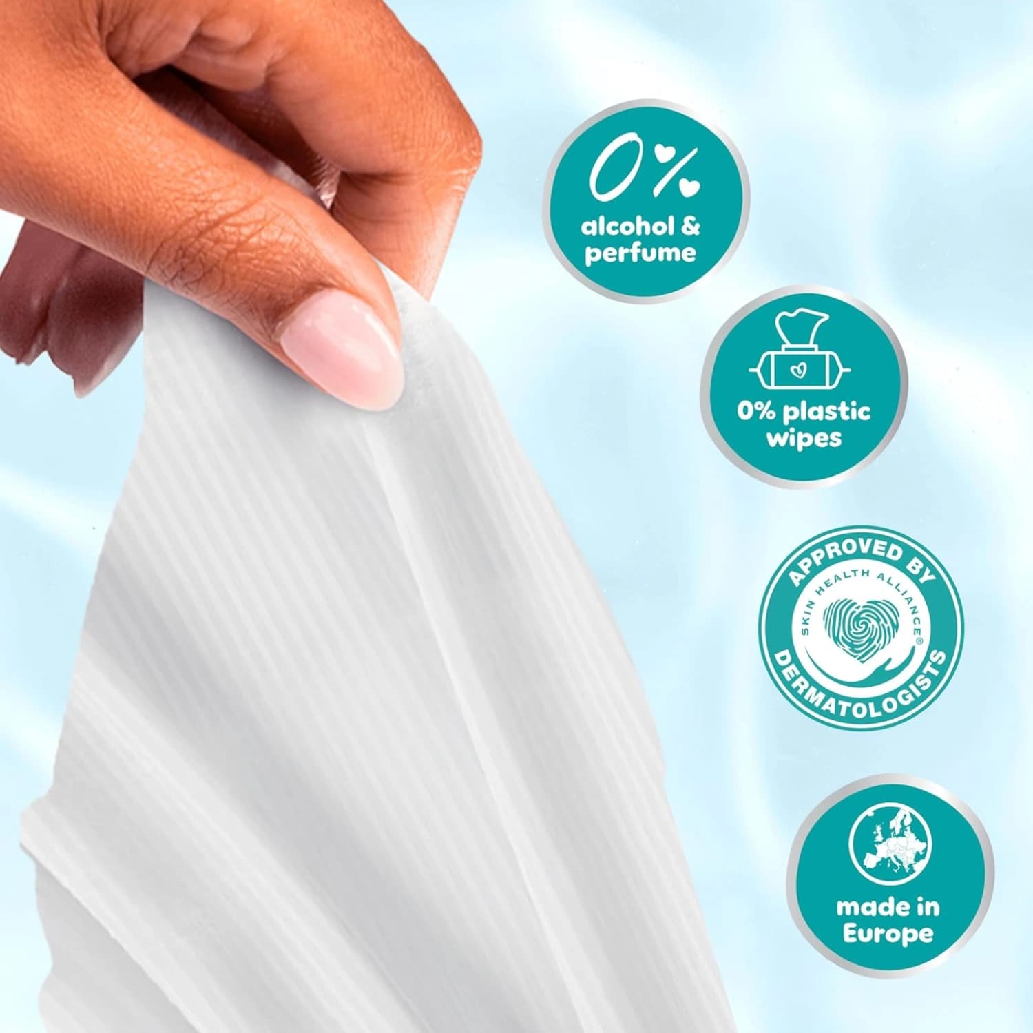 Pampers Aqua Baby Wipes 99% Water (3x60ct) 180 wipes