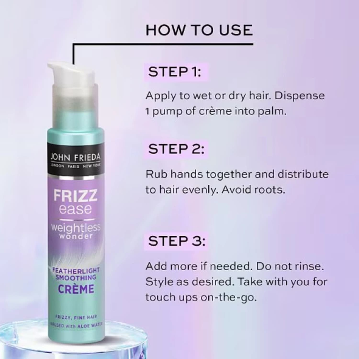 John Frieda Frizz Ease Weightless Wonder Smoothing Crème 100ml