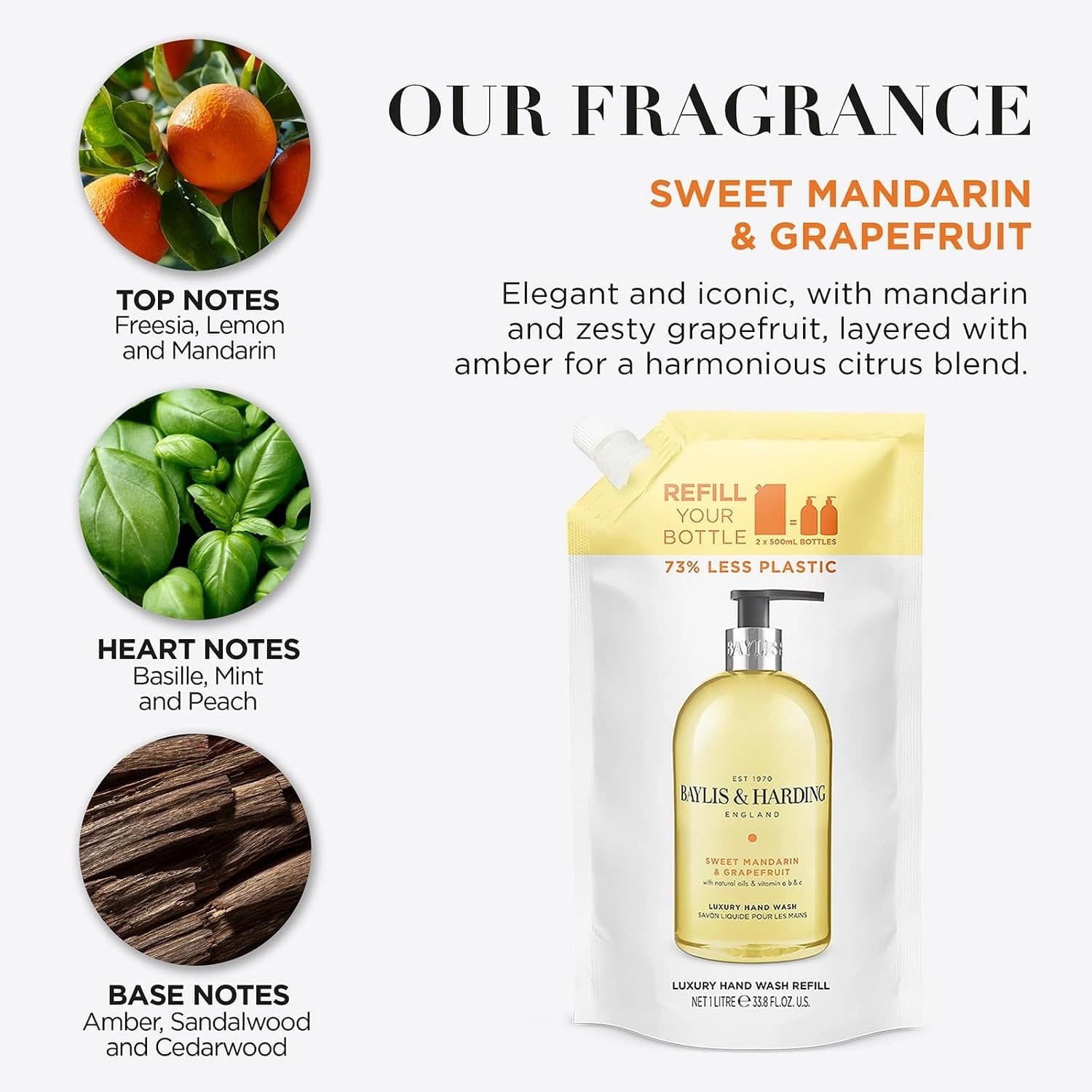 Baylis & Harding Signature Collection Sweet Mandarin & Grapefruit Luxury Hand Wash 500ml