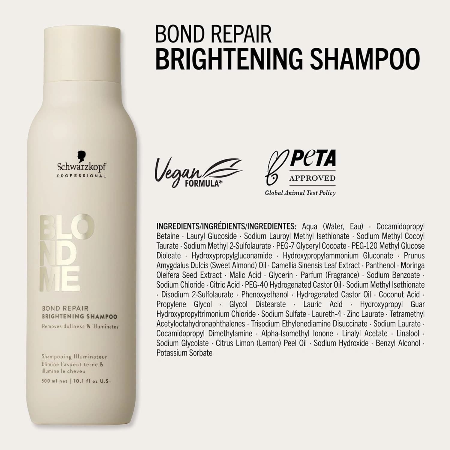 Schwarzkopf Professional BlondMe Bond Repair Brightening Shampoo 300ml
