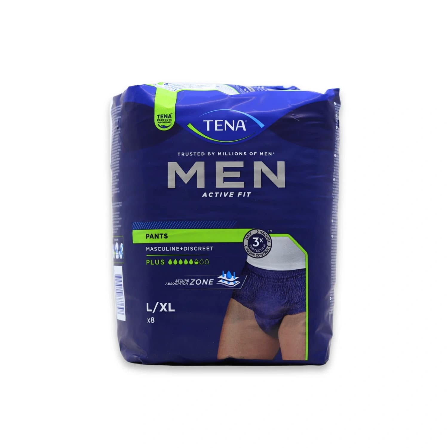Tena Men Active Fit Plus Size L/XL - 8 Pants