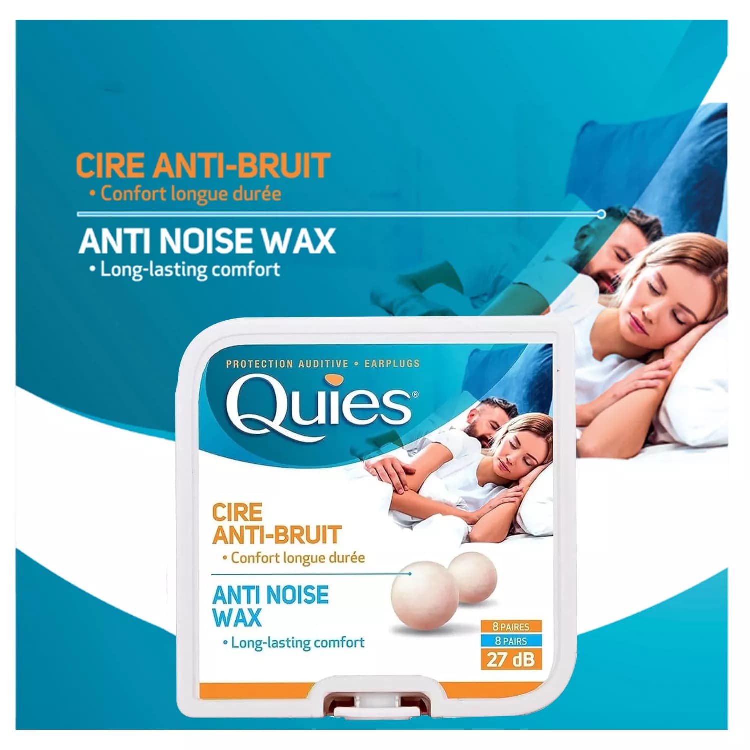 Quies Wax Ear Plugs 8 Pairs