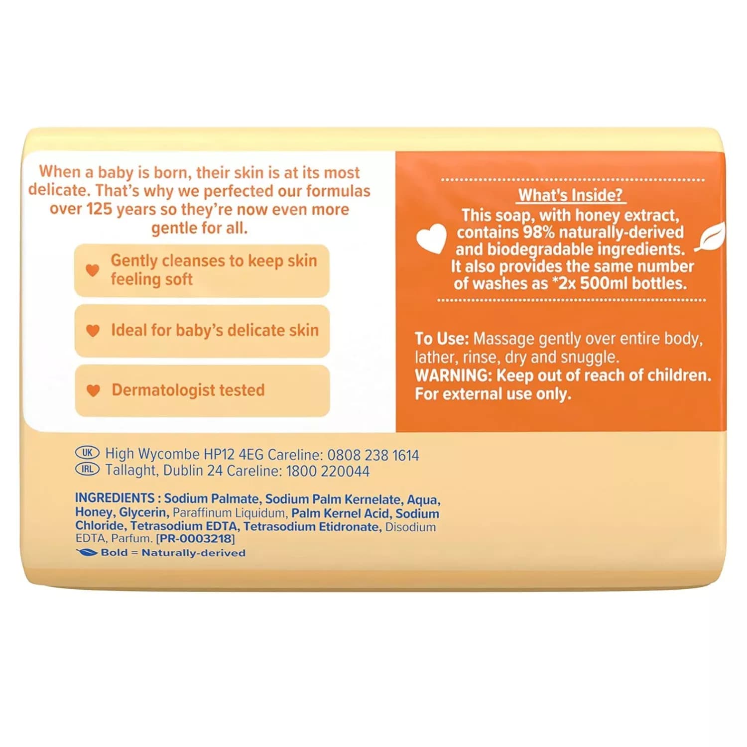 Johnsons Baby Honey Soap 2x90g