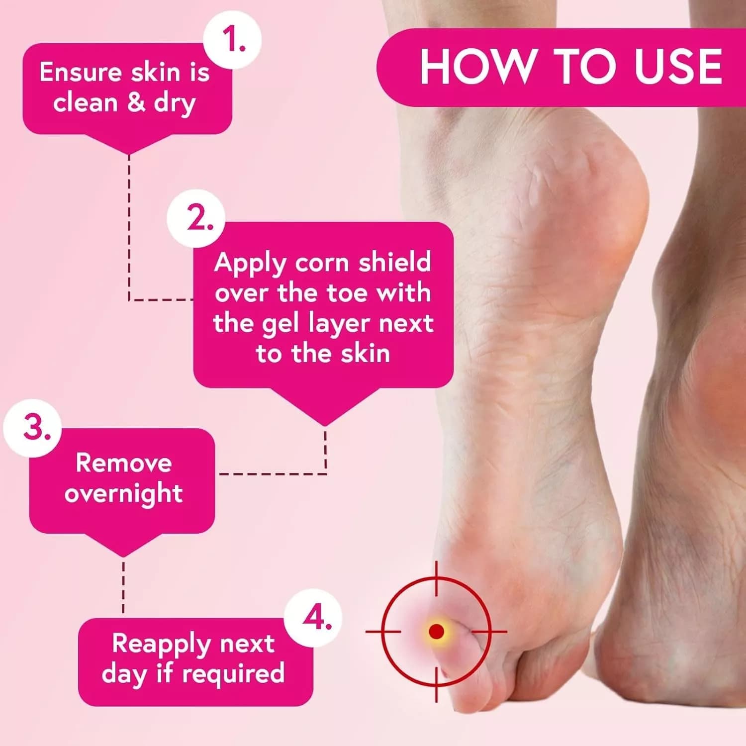 Carnation Corn Shields Soft Gel Protects Painful Corns 3 &amp; 2 Shields