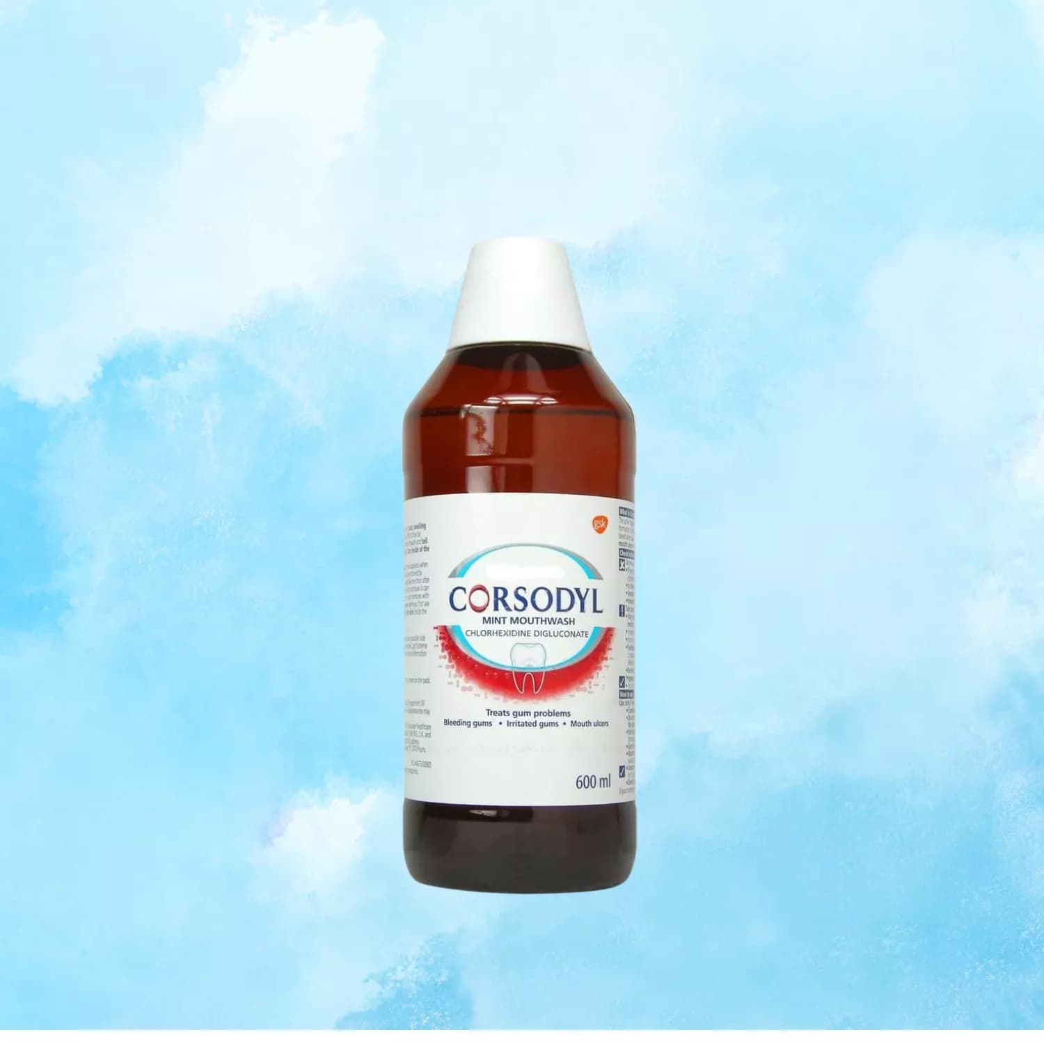 Corsodyl Mint Mouthwash 600ml - 2 Pack