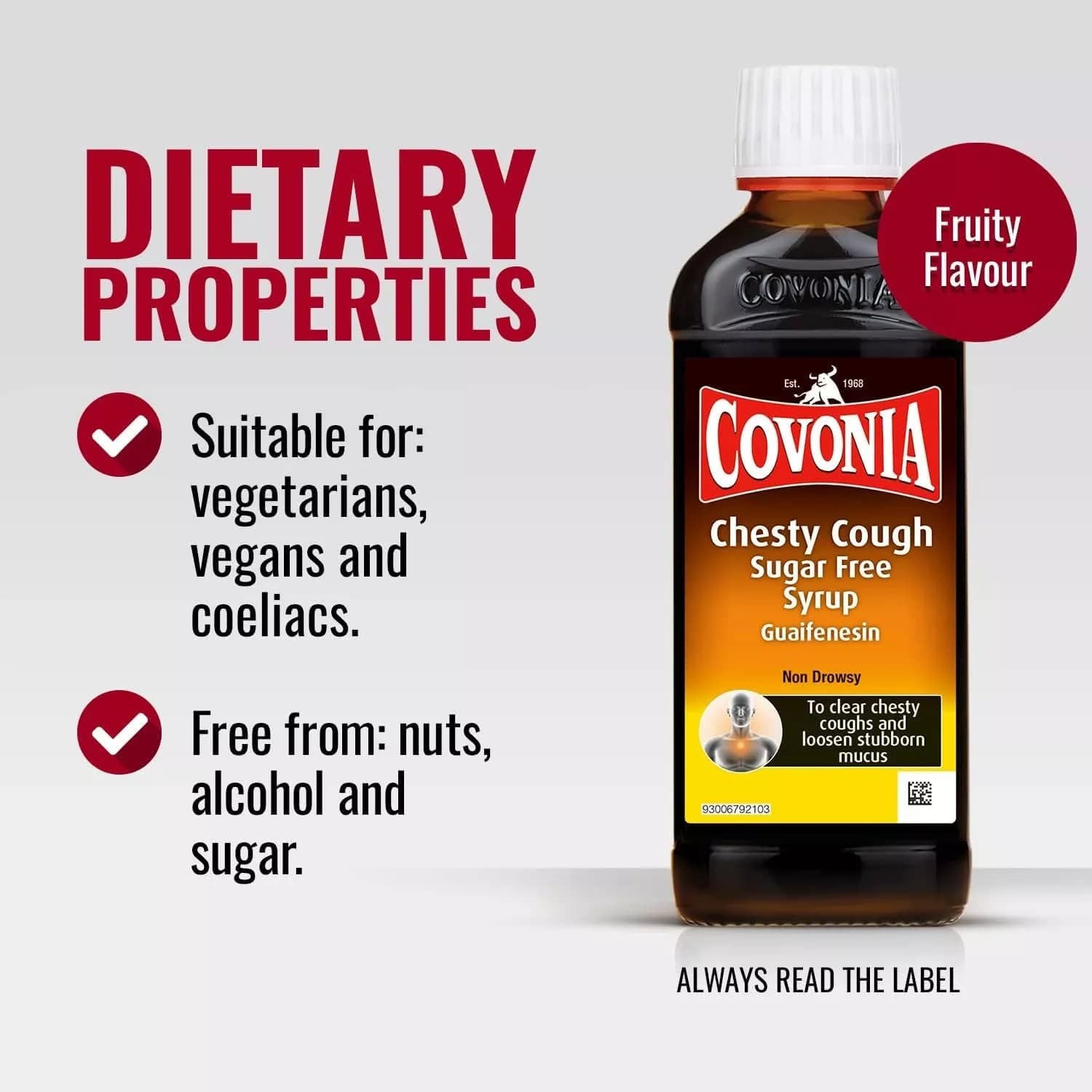 Covonia Chesty Cough Sugar Free Syrup 150ml