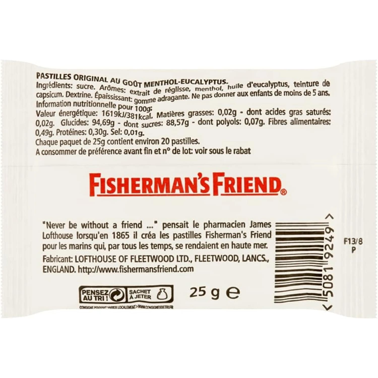 Fisherman's Friend Lozenges Original 25g - Pack of 12