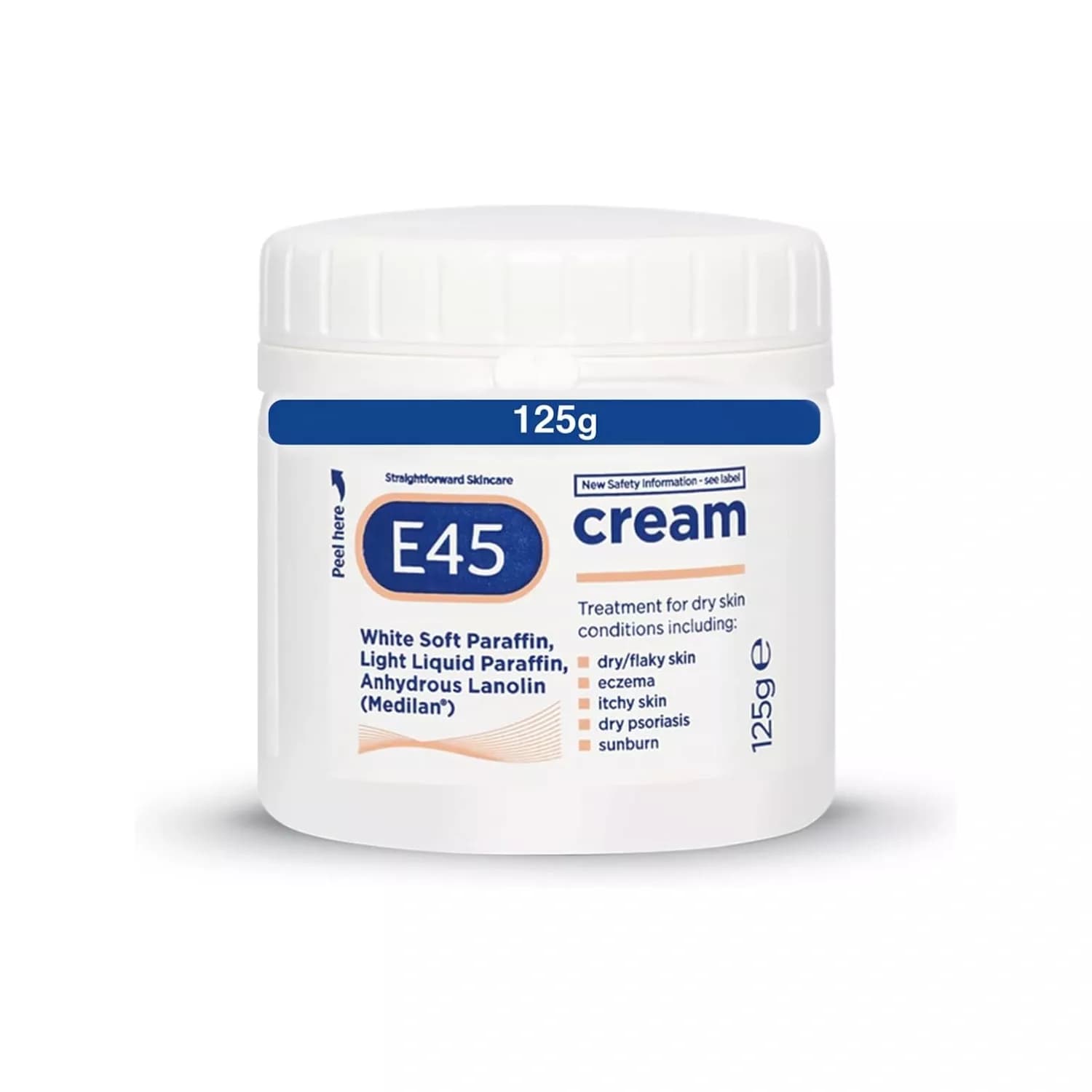 E45 Dermatological Moisturising Cream for Dry Skin &amp; Eczema 125g