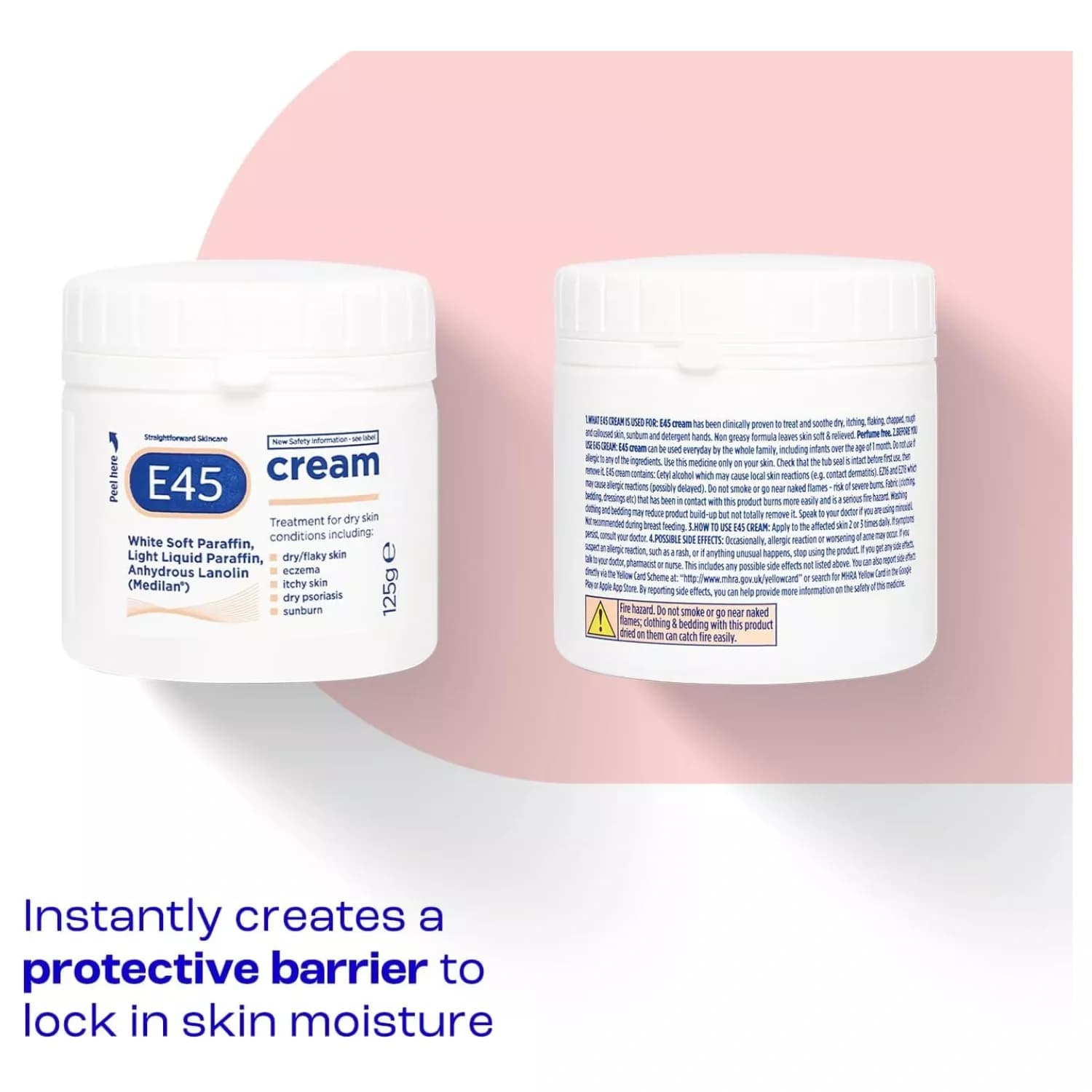 E45 Dermatological Moisturising Cream for Dry Skin &amp; Eczema 125g