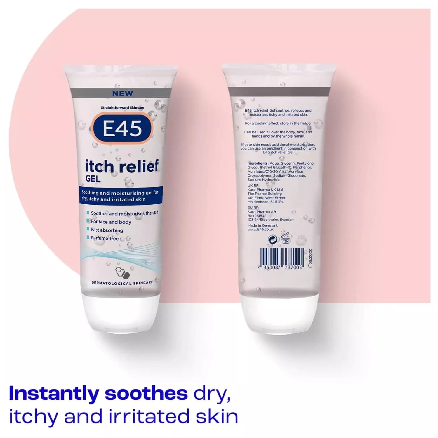 E45 Itch Relief Gel Instantly Cools and Soothes Dry, Itchy and Irritated Skin - 100ml