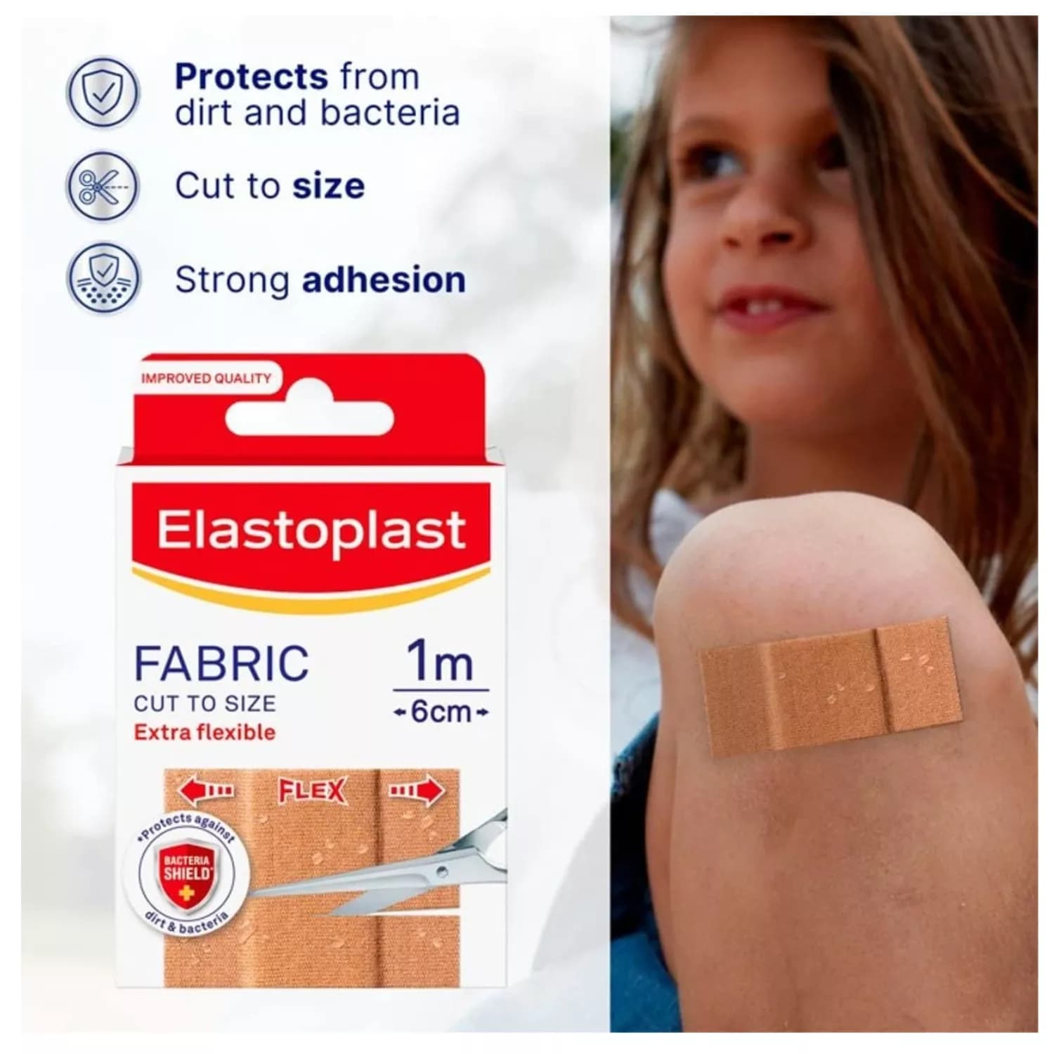 Elastoplast Fabric Cut To Size 1m x 10cm