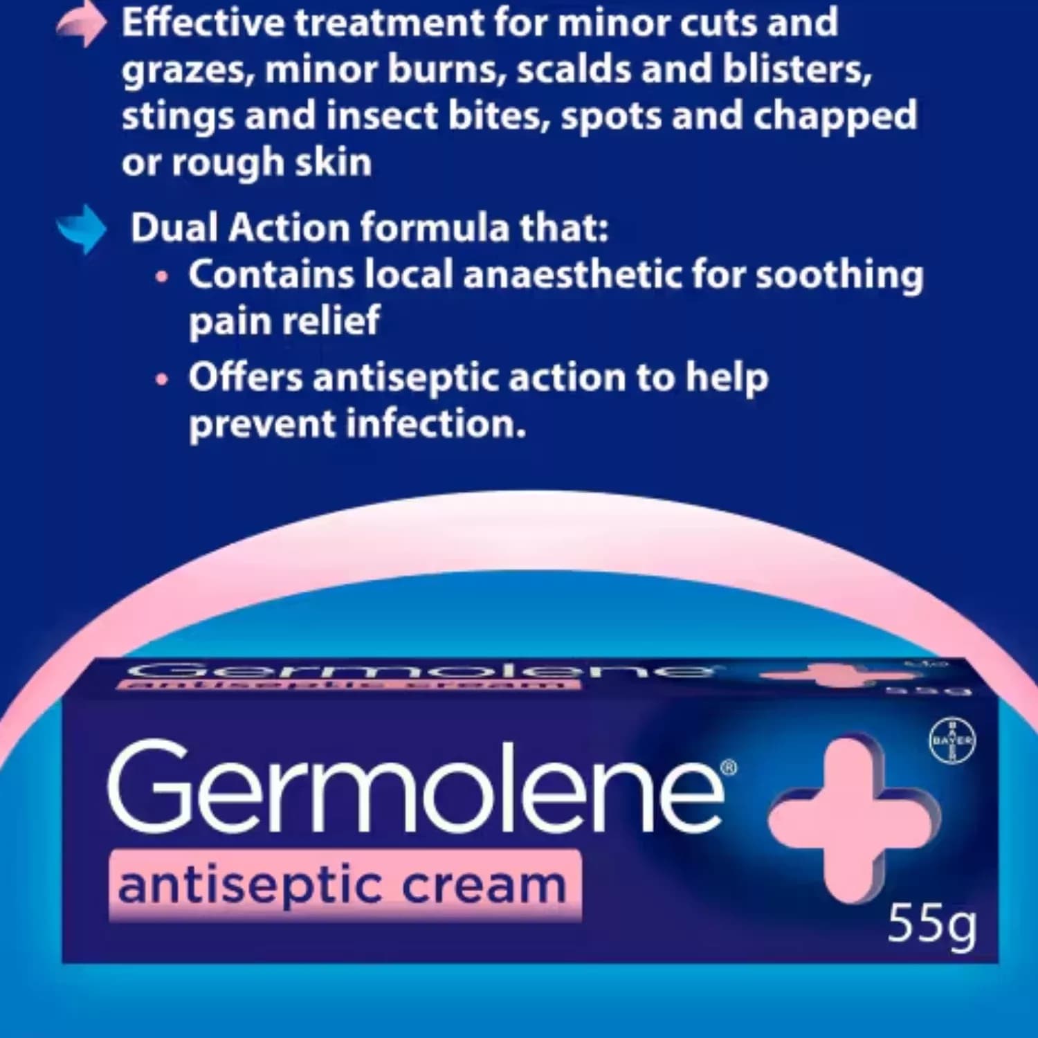 6x Germolene Antiseptic Cream 55g