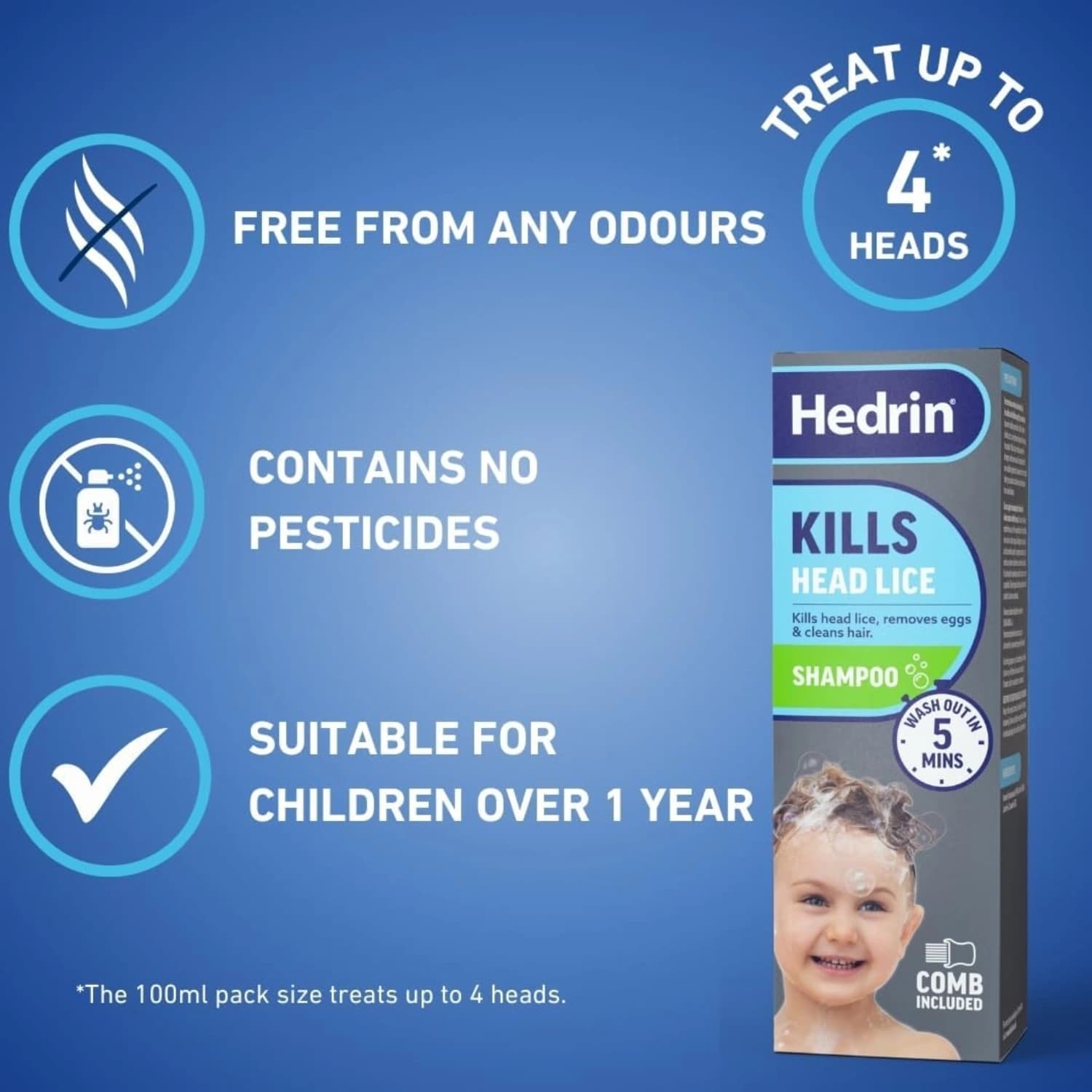 Hedrin Kills Lice Shampoo 100ml