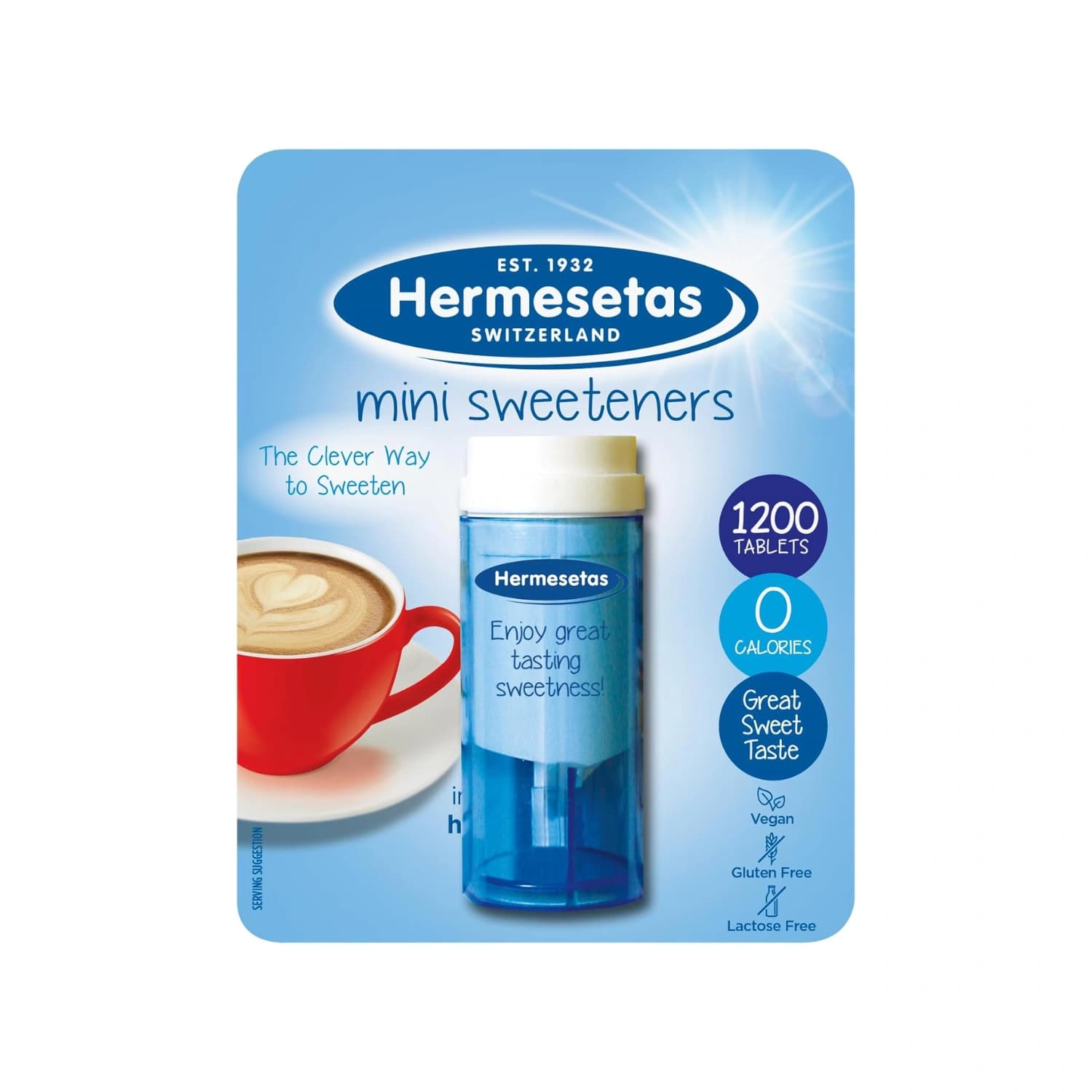 Hermesetas Mini Sweeteners Original 1200 Tablets - Pack of 12