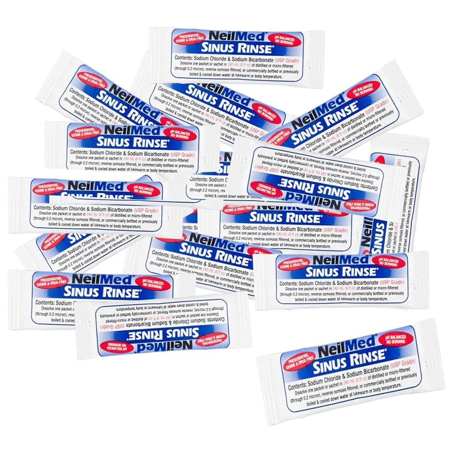 NeilMed Sinus Rinse Original Kit, Squeeze Bottle +60 Sachets