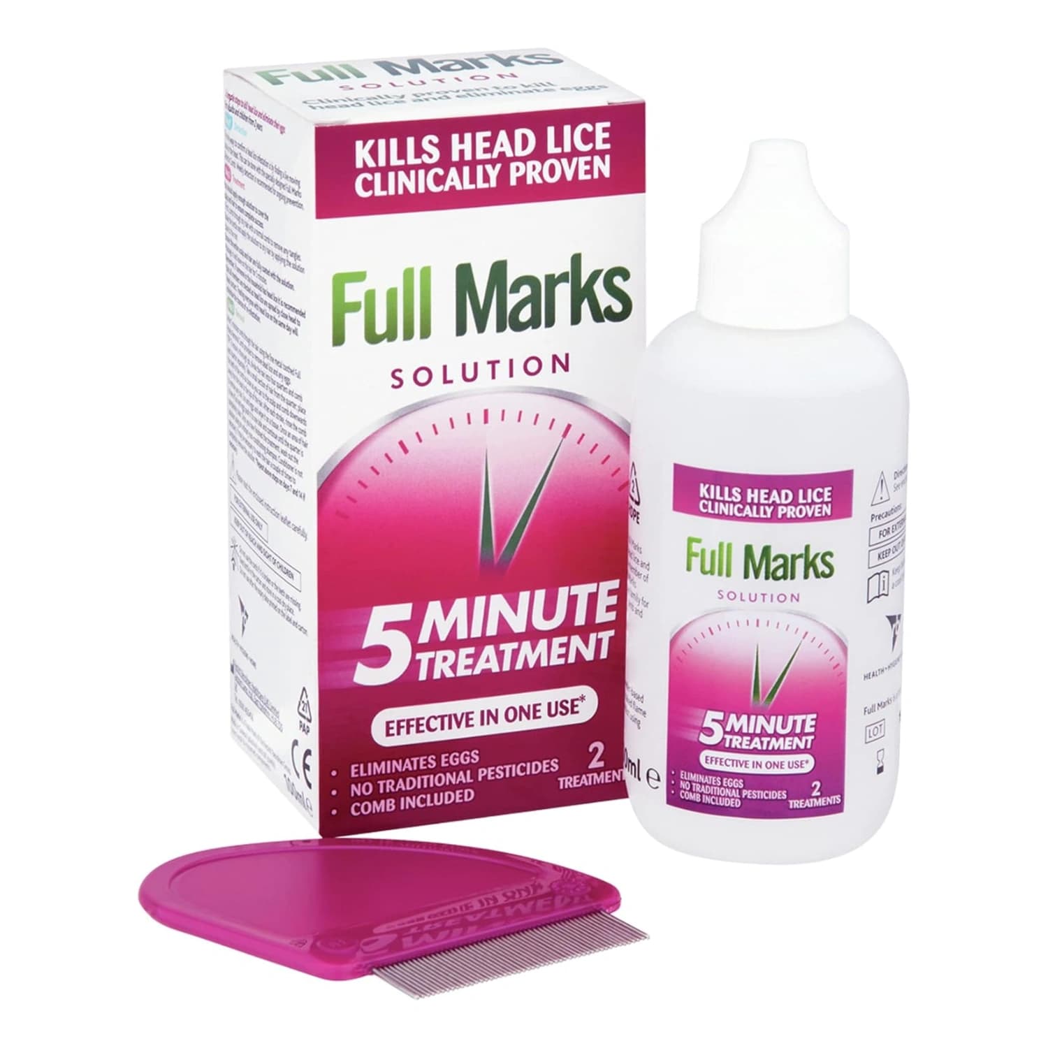Full Marks Solution With Comb 2 Treatments - 100ml