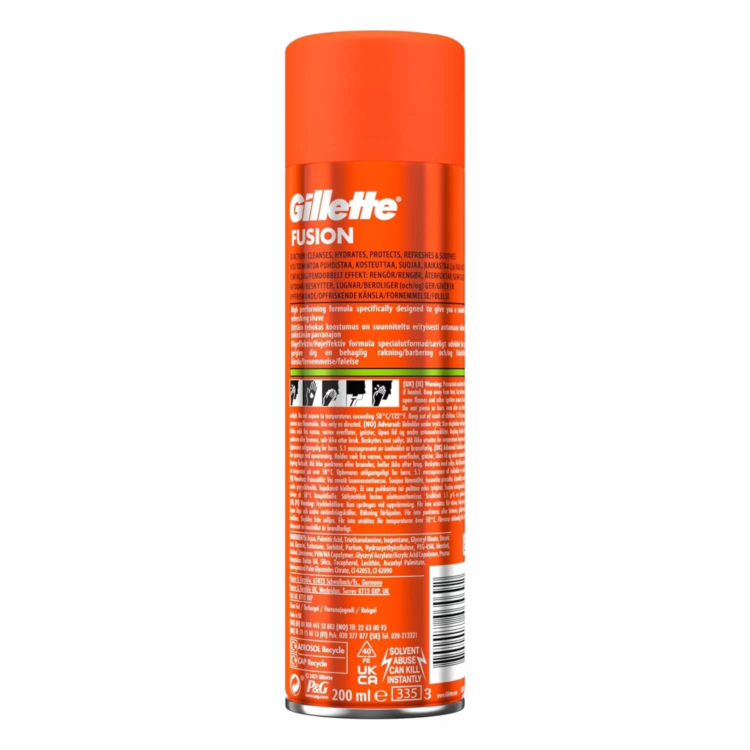 Gillette Fusion5 Sensitive Shave Gel for Men 200ml