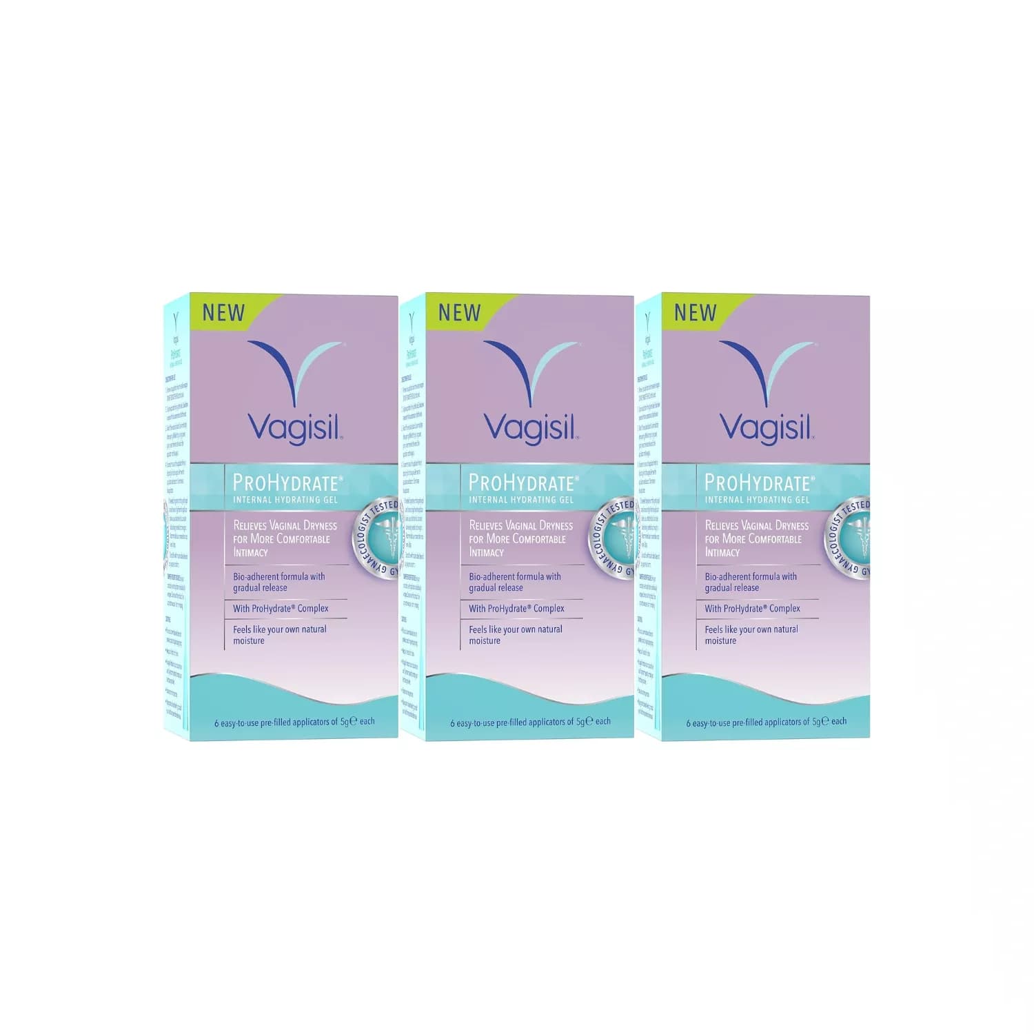 Vagisil ProHydrate Internal Hydrating Gel 5g - Pack 3