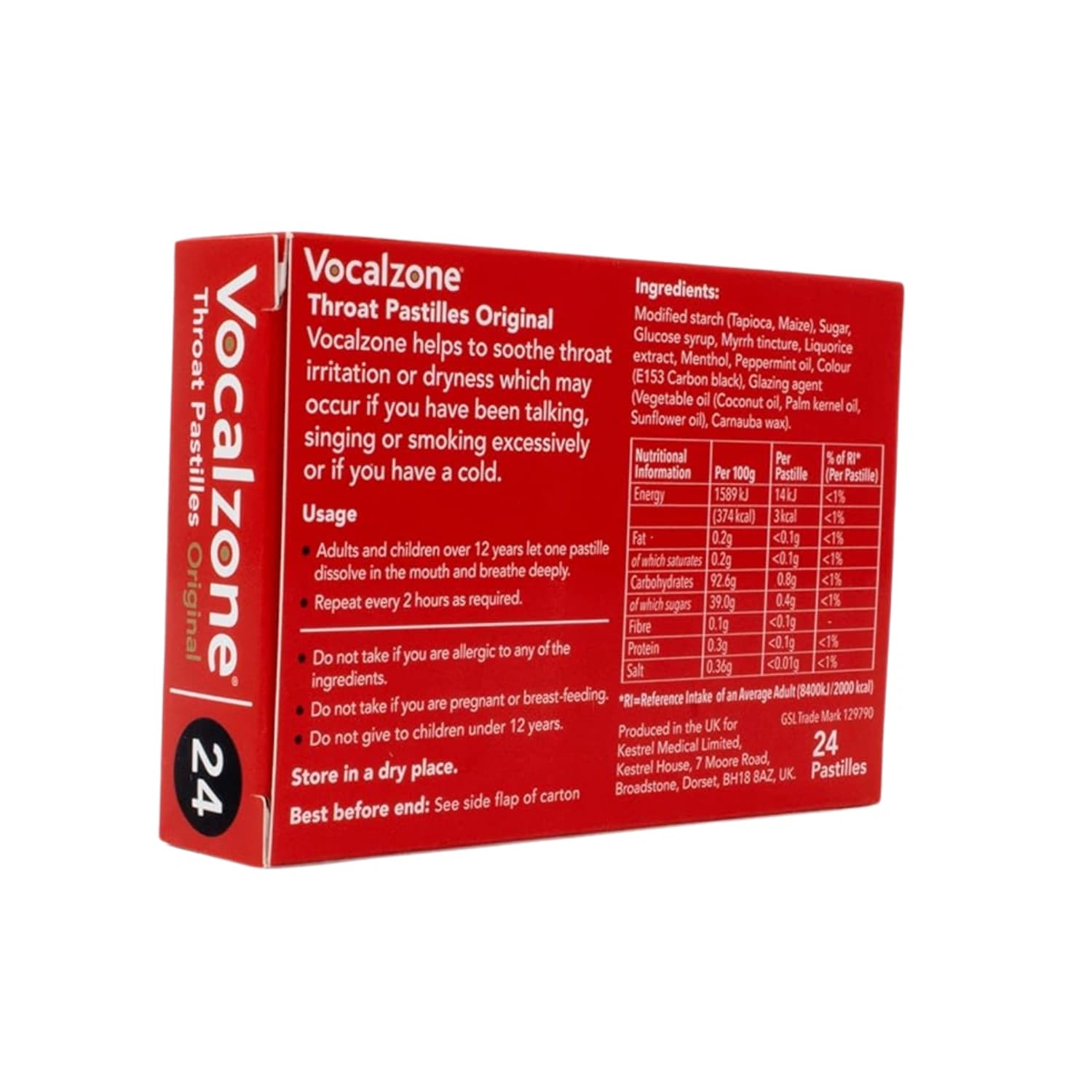Vocalzone Original Lozenges 3 Packs 24 - Throat Comfort
