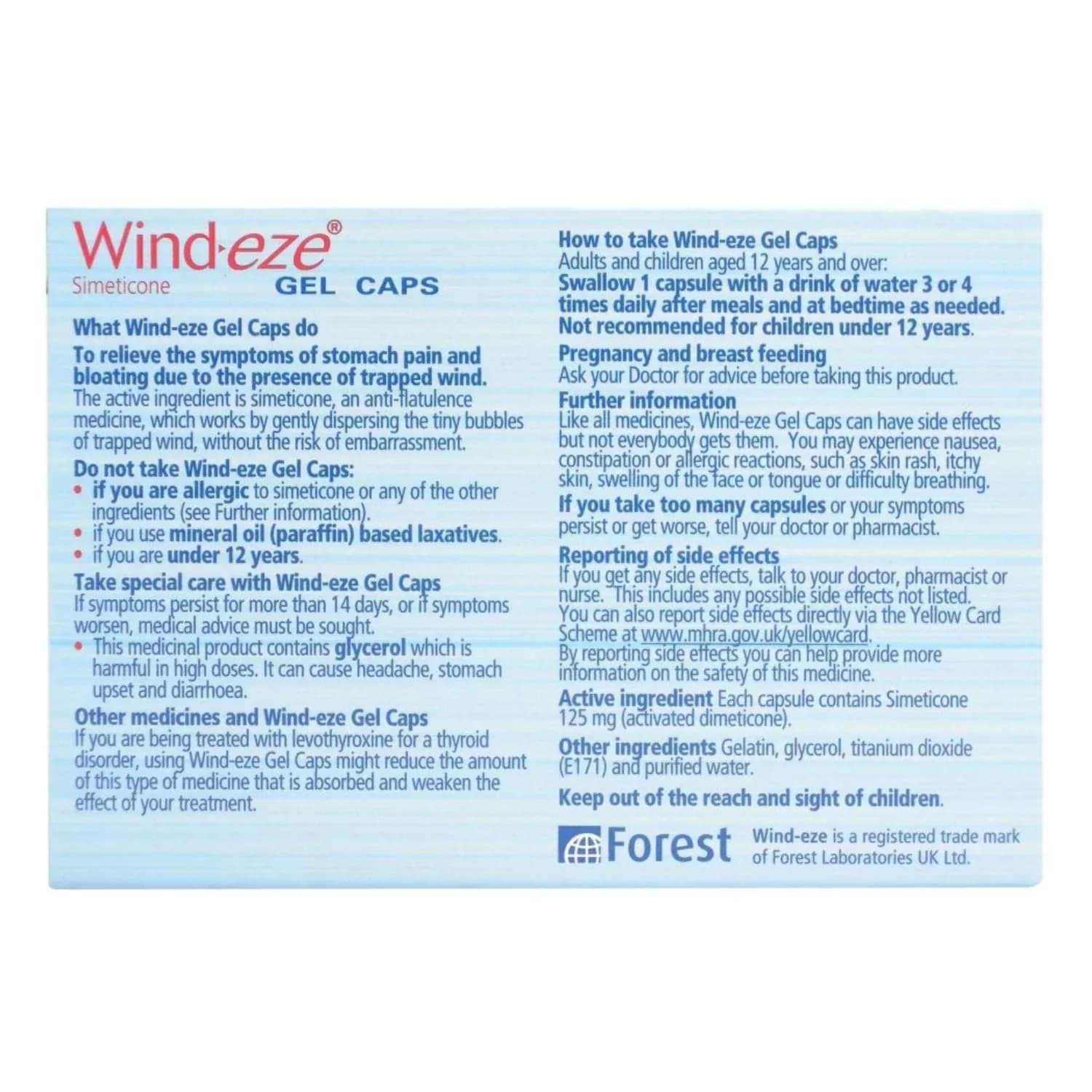 Wind-Eze Gel 20 Capsules