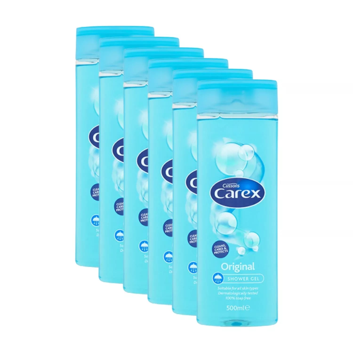 6X Carex Shower Gel Original 500ml