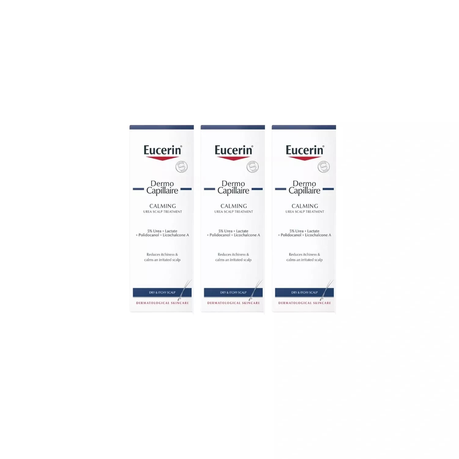 3x Eucerin Dermo Capillaire Scalp Treatment 100ml