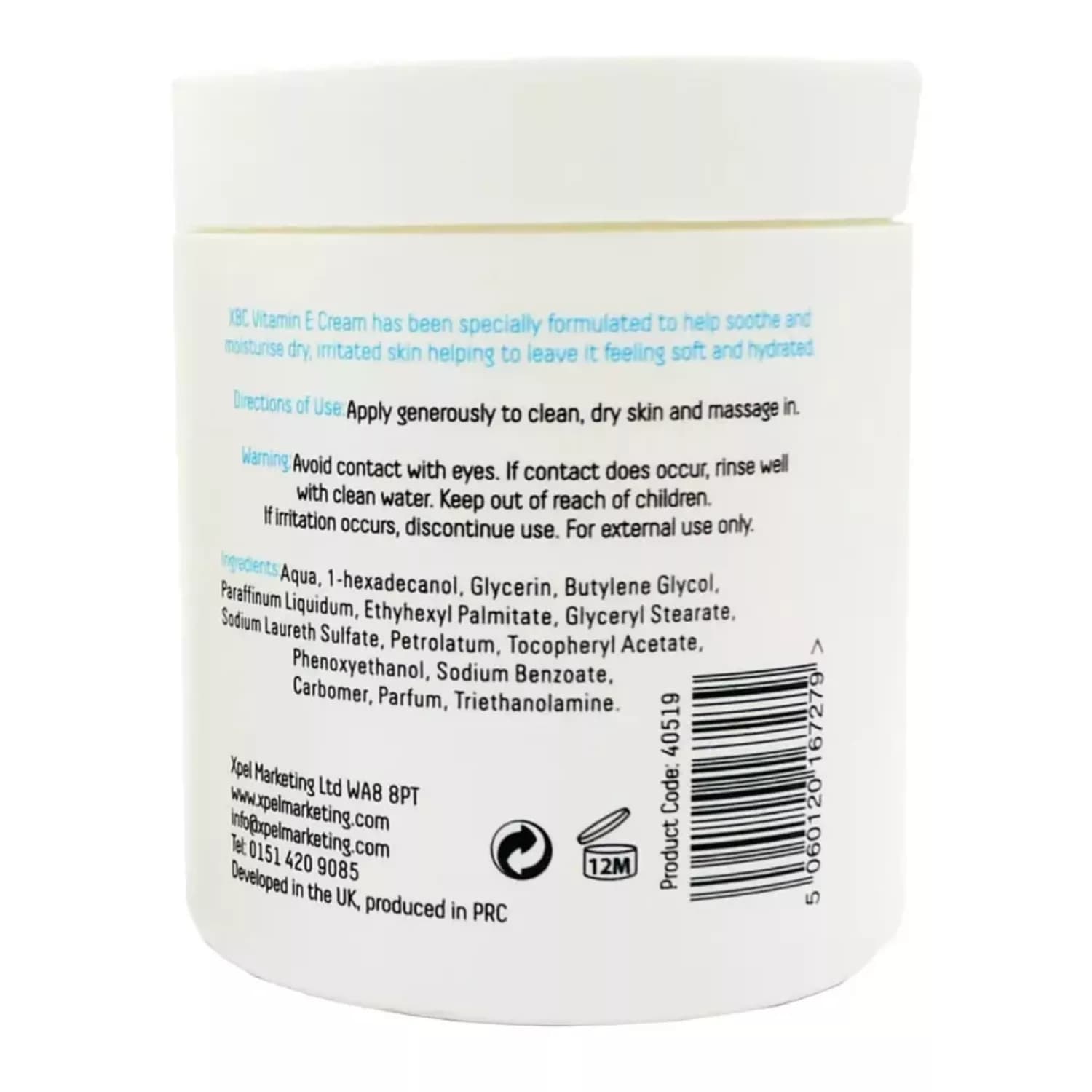 XBC Vitamin E Cream 500ml - Pack of 3