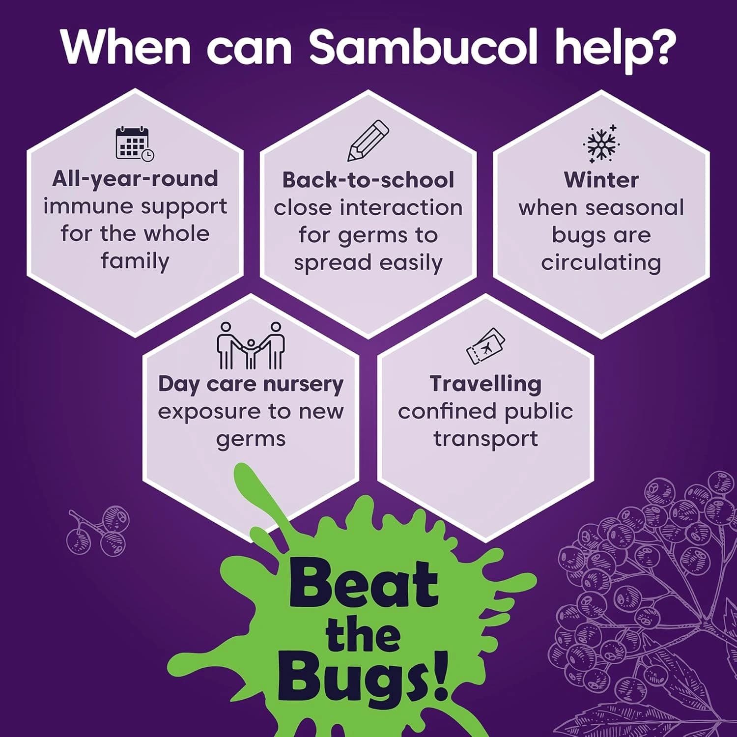Sambucol Black Elderberry Liquid Extract for Kids 120ml