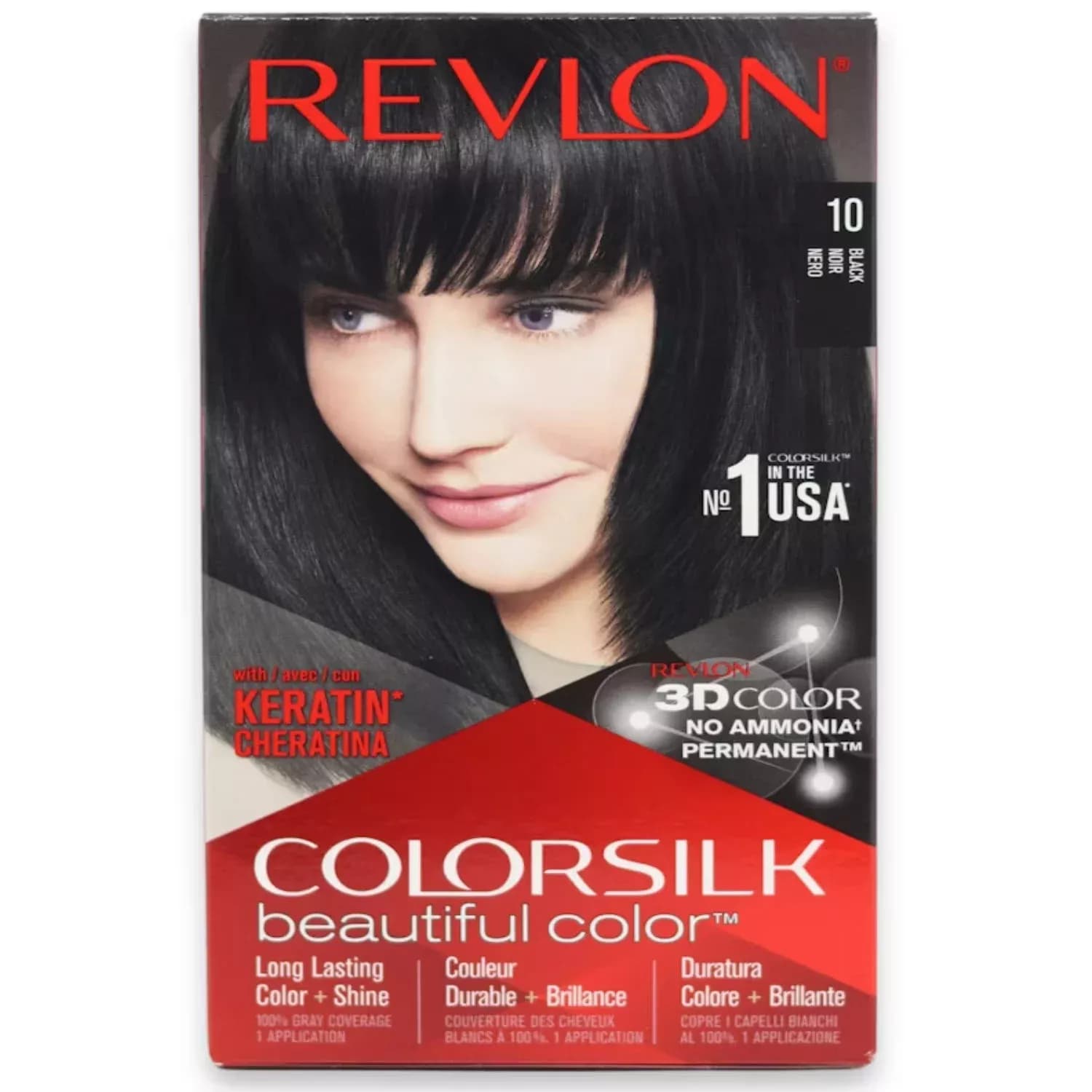 Revlon Colorsilk Permanent Hair Colour - 10/1N Black