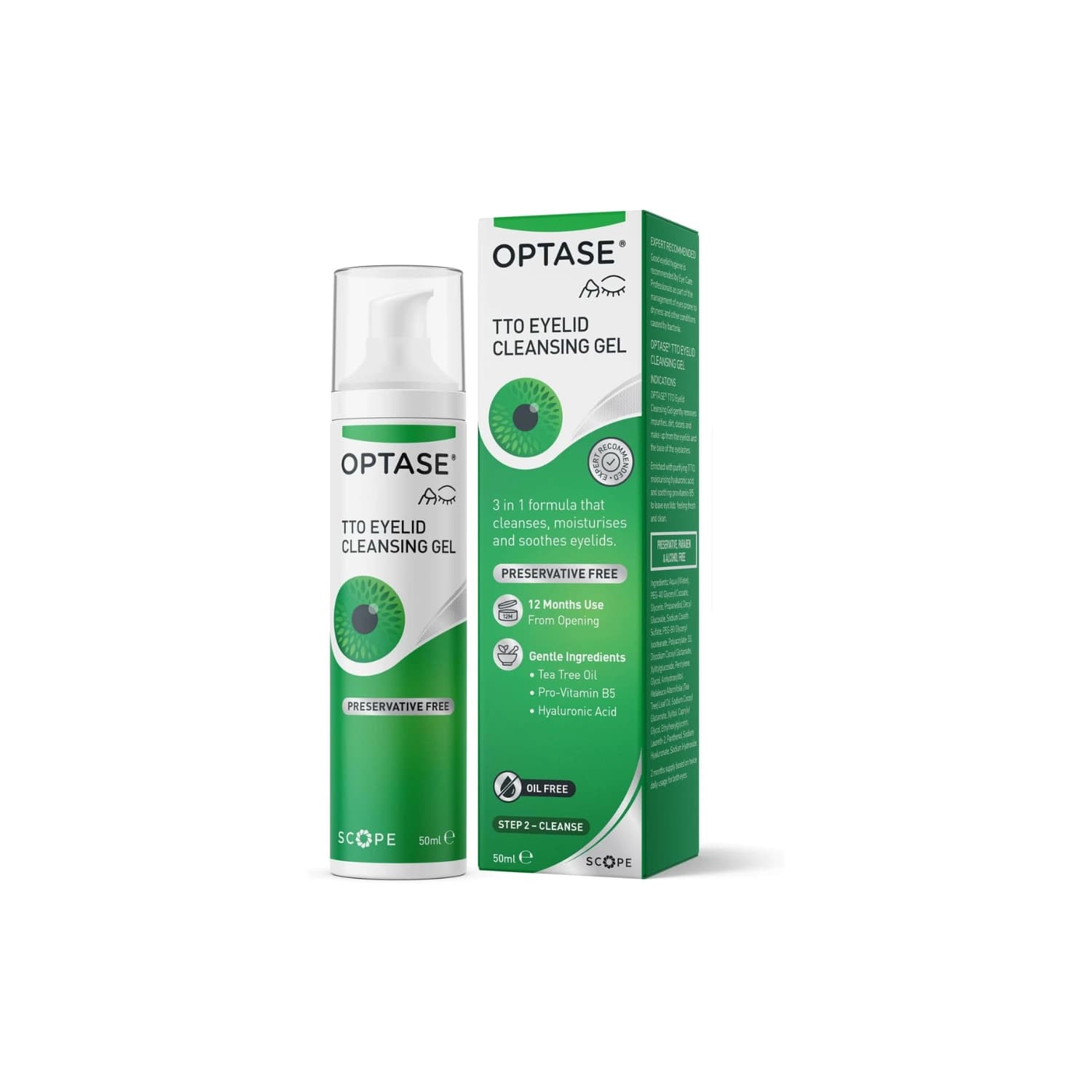 Optase Tea Tree Oil Eyelid Cleansing Gel 50ml