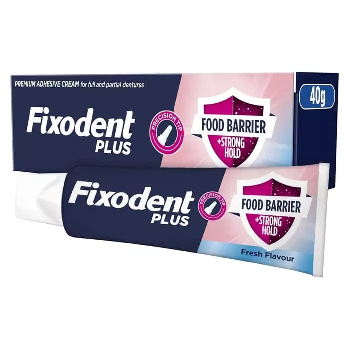 Fixodent Plus Premium Adhesive Cream 40g - 3 Pack
