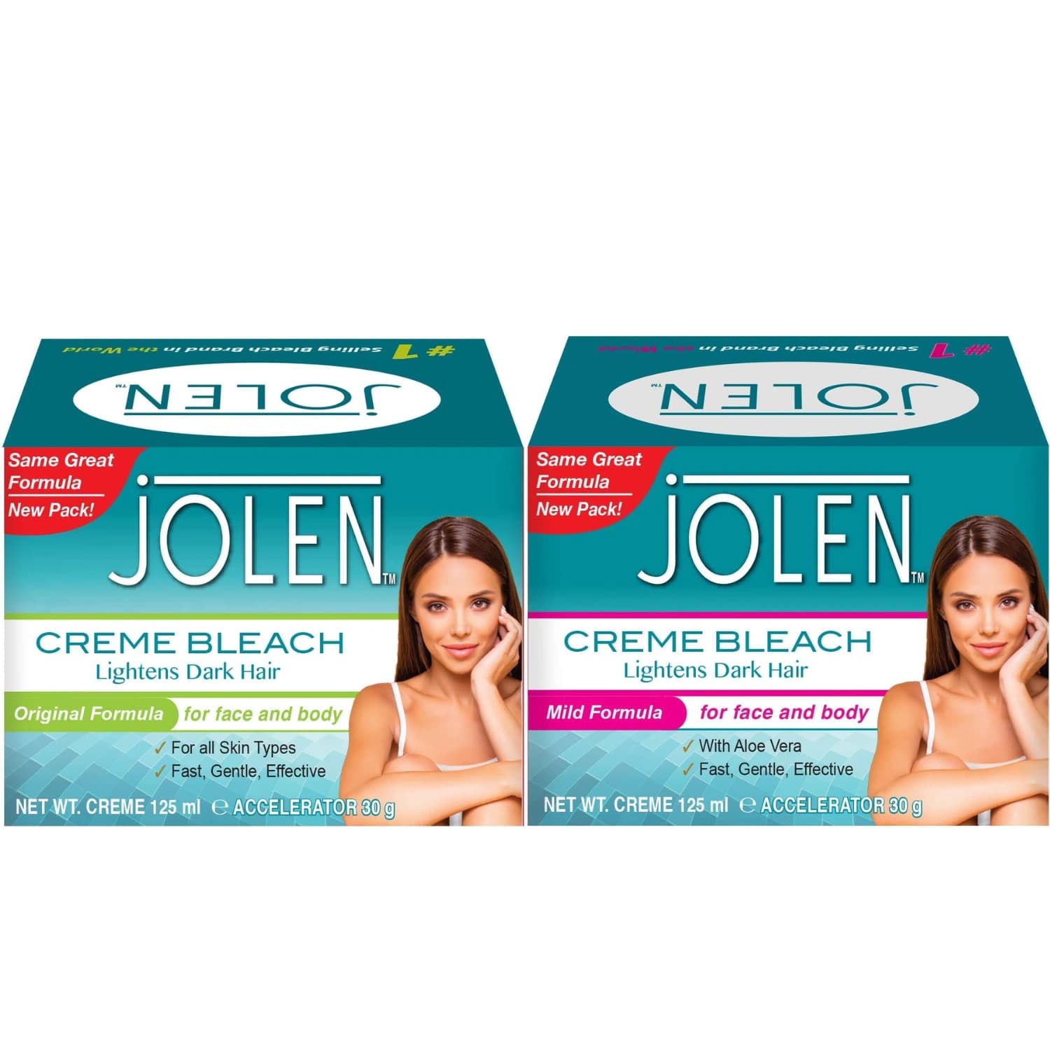 Jolen Cream Bleach Lightens Dark Hair 125ml