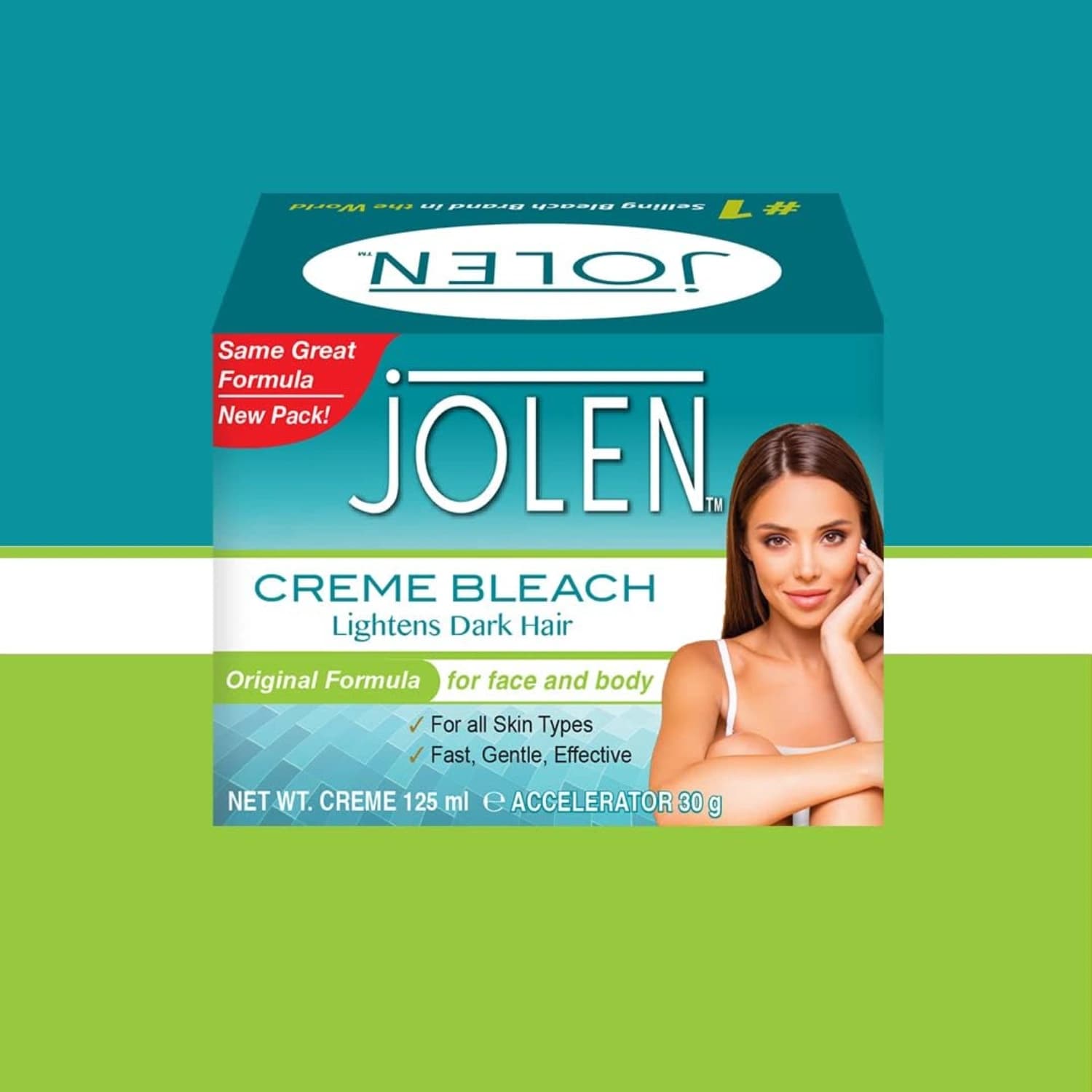 Jolen Cream Bleach Lightens Dark Hair 125ml