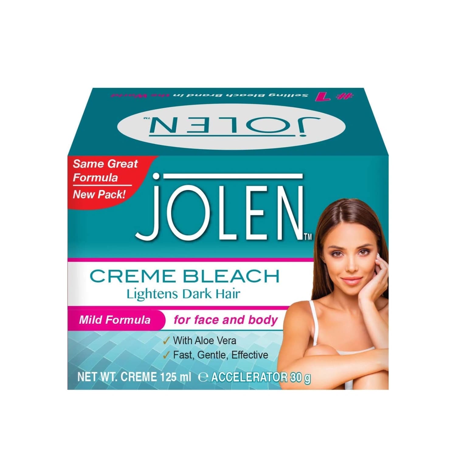 Jolen Cream Bleach Lightens Dark Hair 125ml