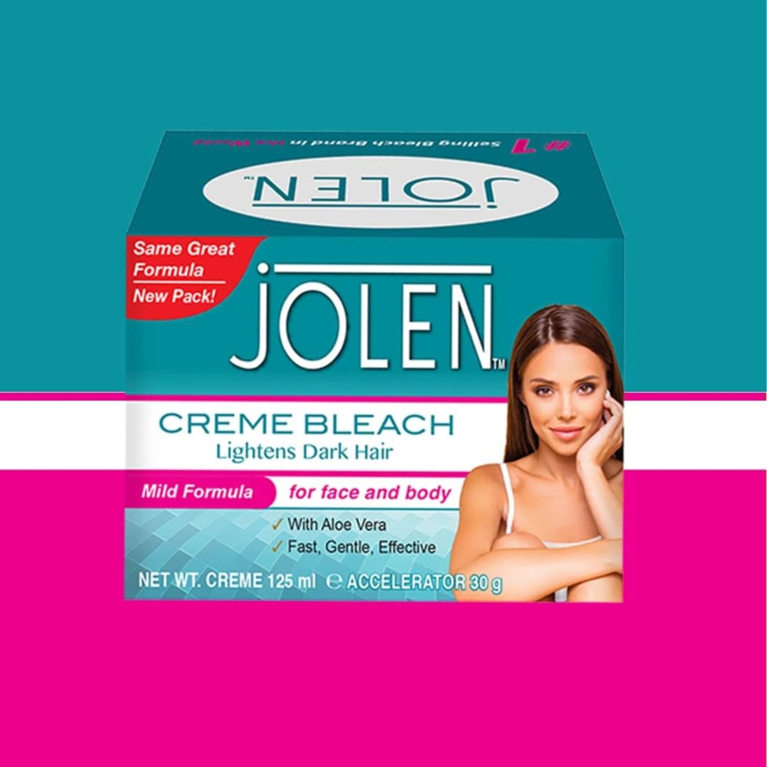 Jolen Cream Bleach Lightens Dark Hair 125ml