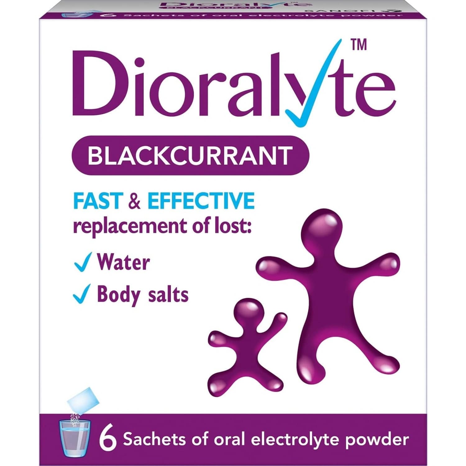 Dioralyte Blackcurrant Oral Electrolyte Powder 6 Sachets