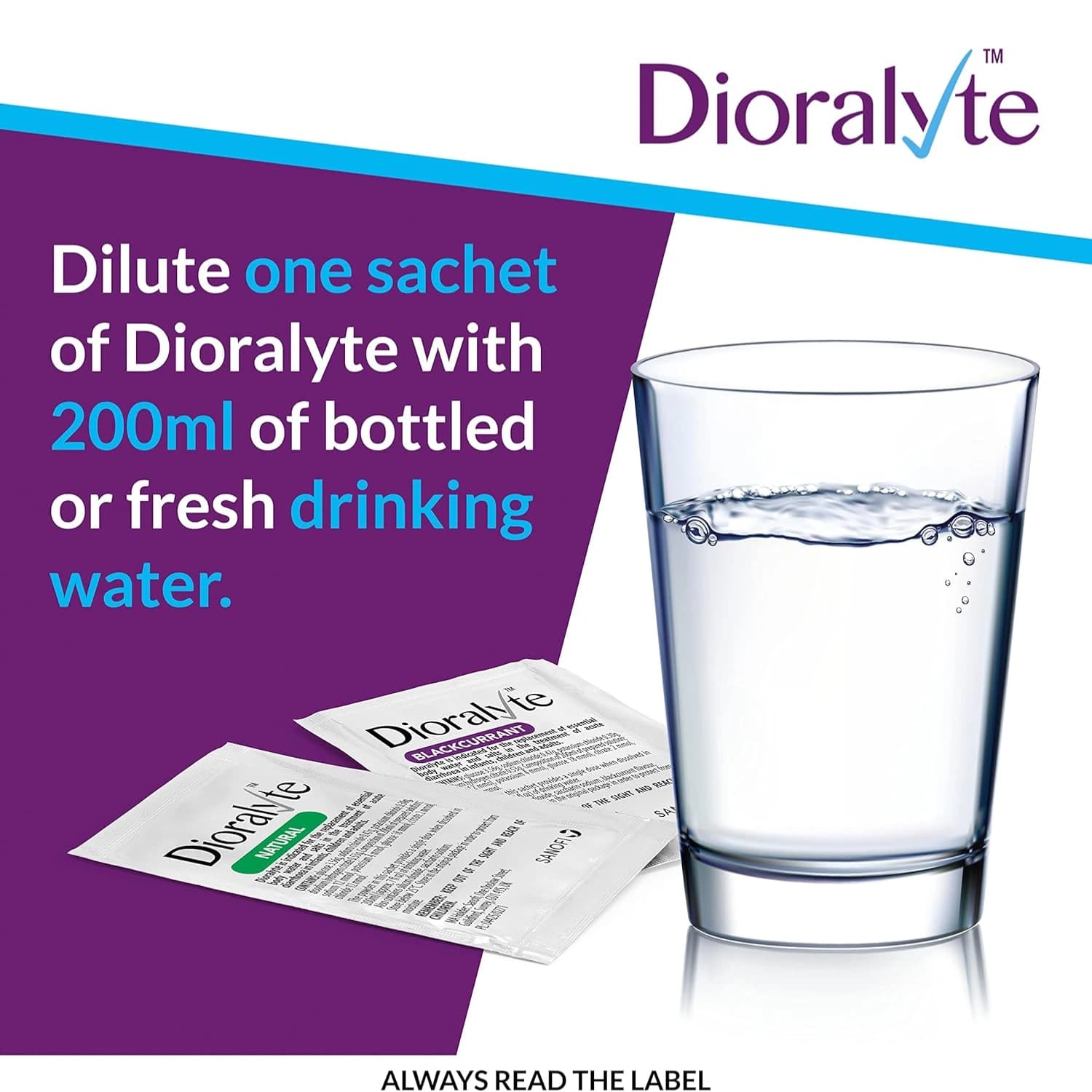 Dioralyte Blackcurrant Oral Electrolyte Powder 6 Sachets