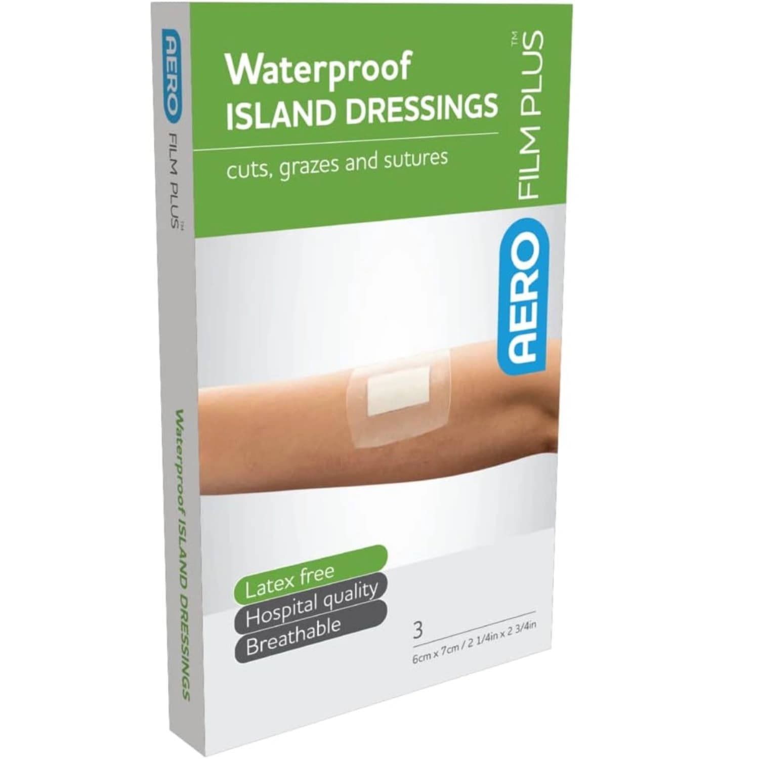 AeroFilm Plus Waterproof Island Dressing 6 x 7cm 3 Count