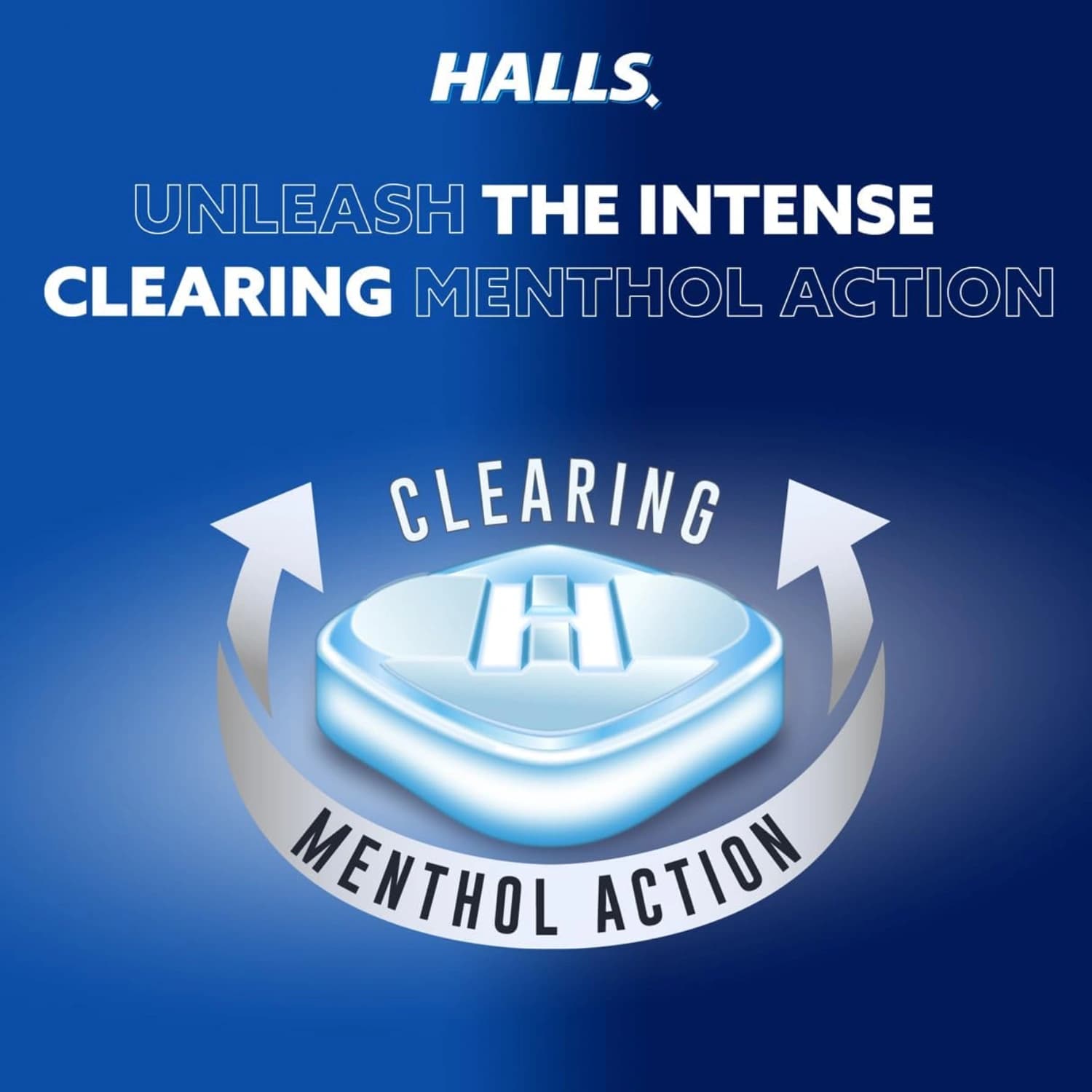 Halls Extra Strong Original Menthol Flavour Vapour Action Sweets - Pack of 10