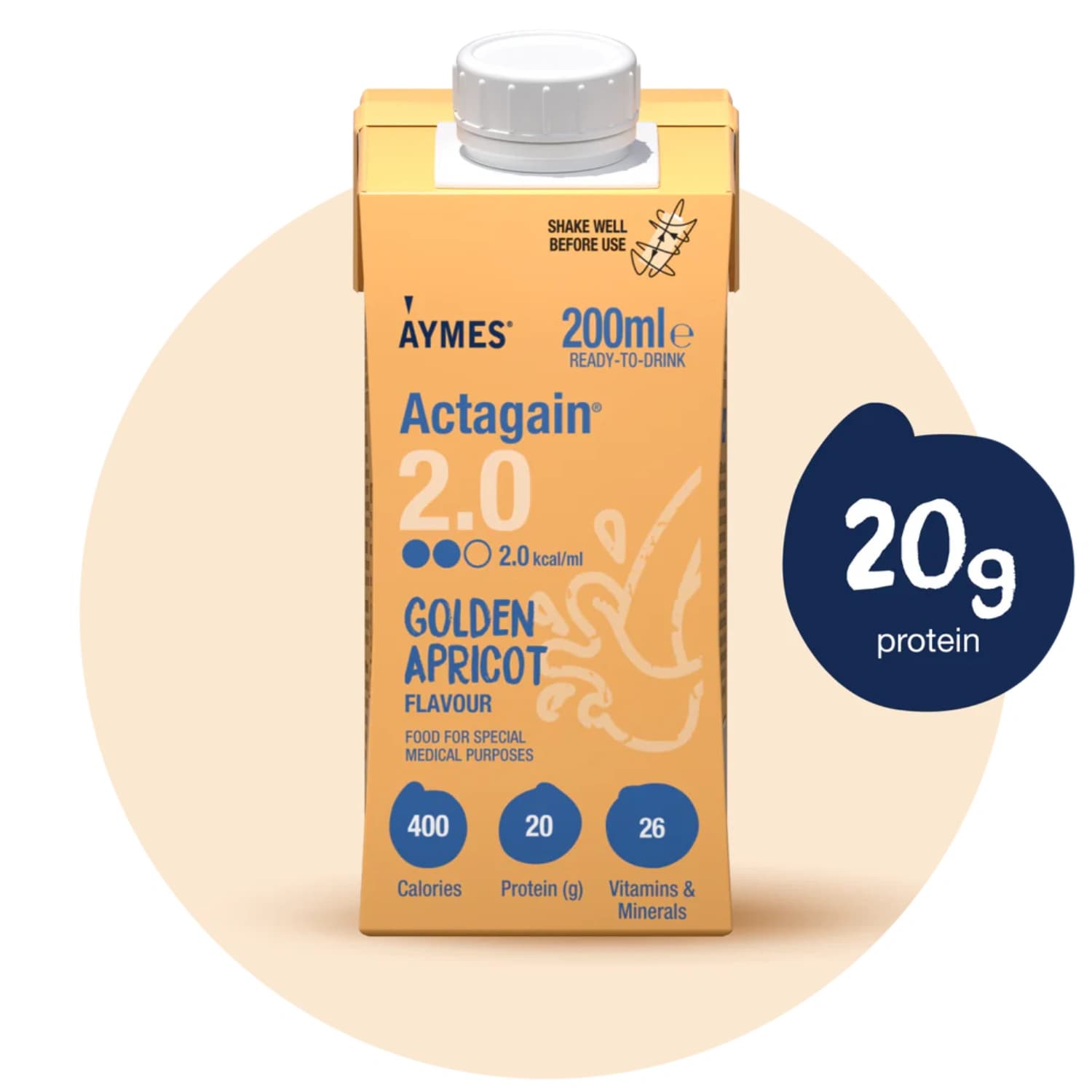 Aymes Actagain 2.0 Golden Apricot 200ml - Pack of 6