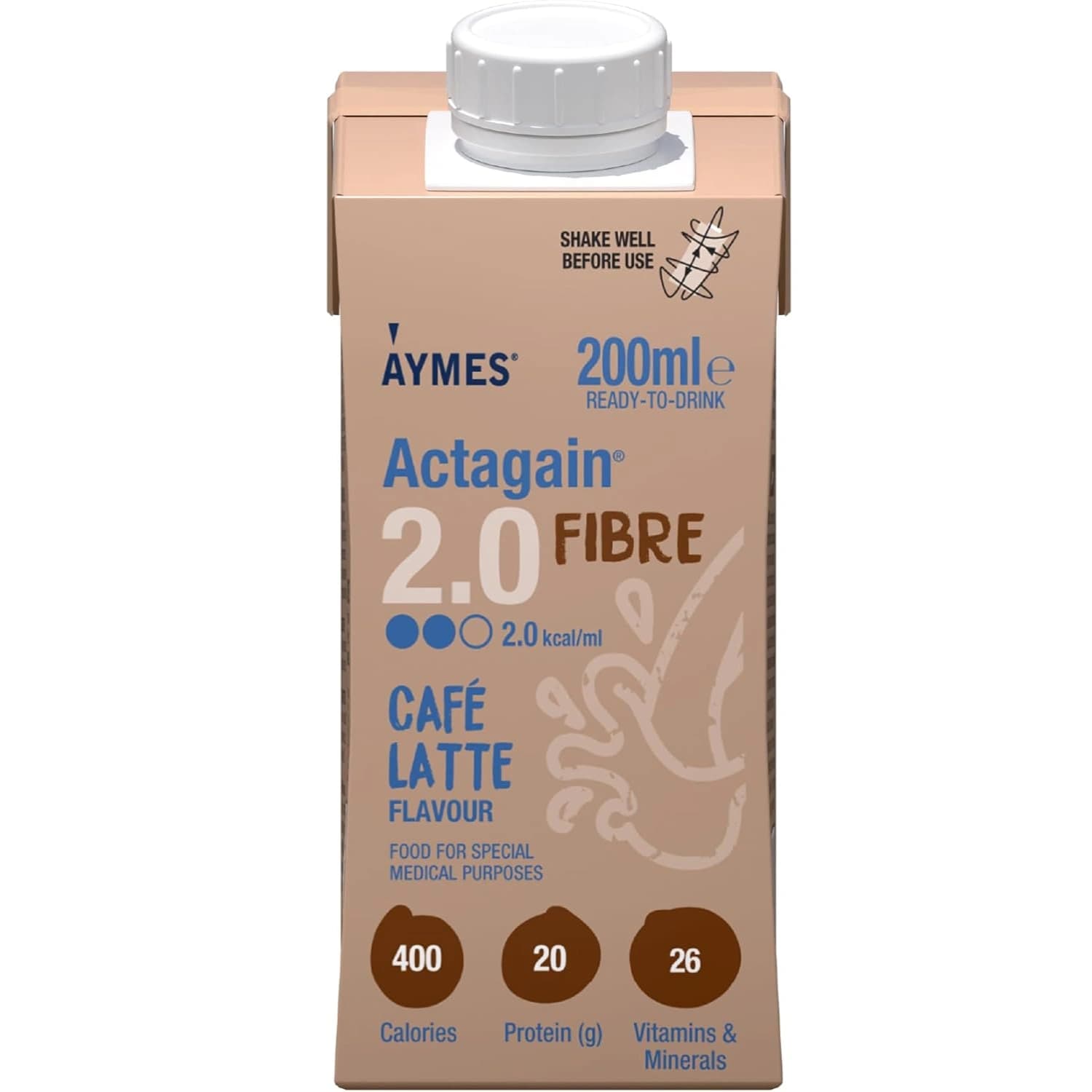 Aymes Actagain 2.0 Fibre Cafe Latte 200ml
