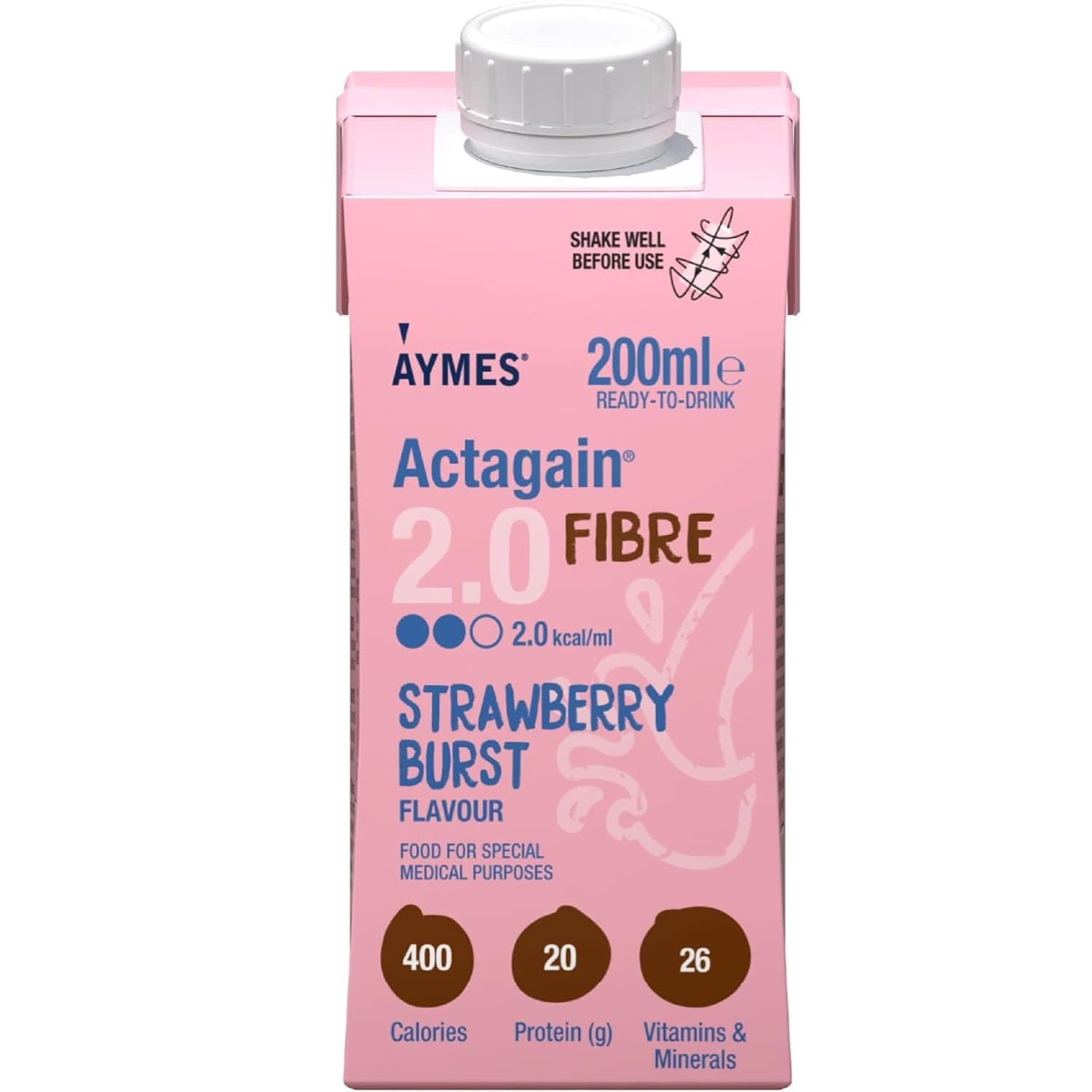Aymes Actagain 2.0 Fibre Strawberry Burst 200ml