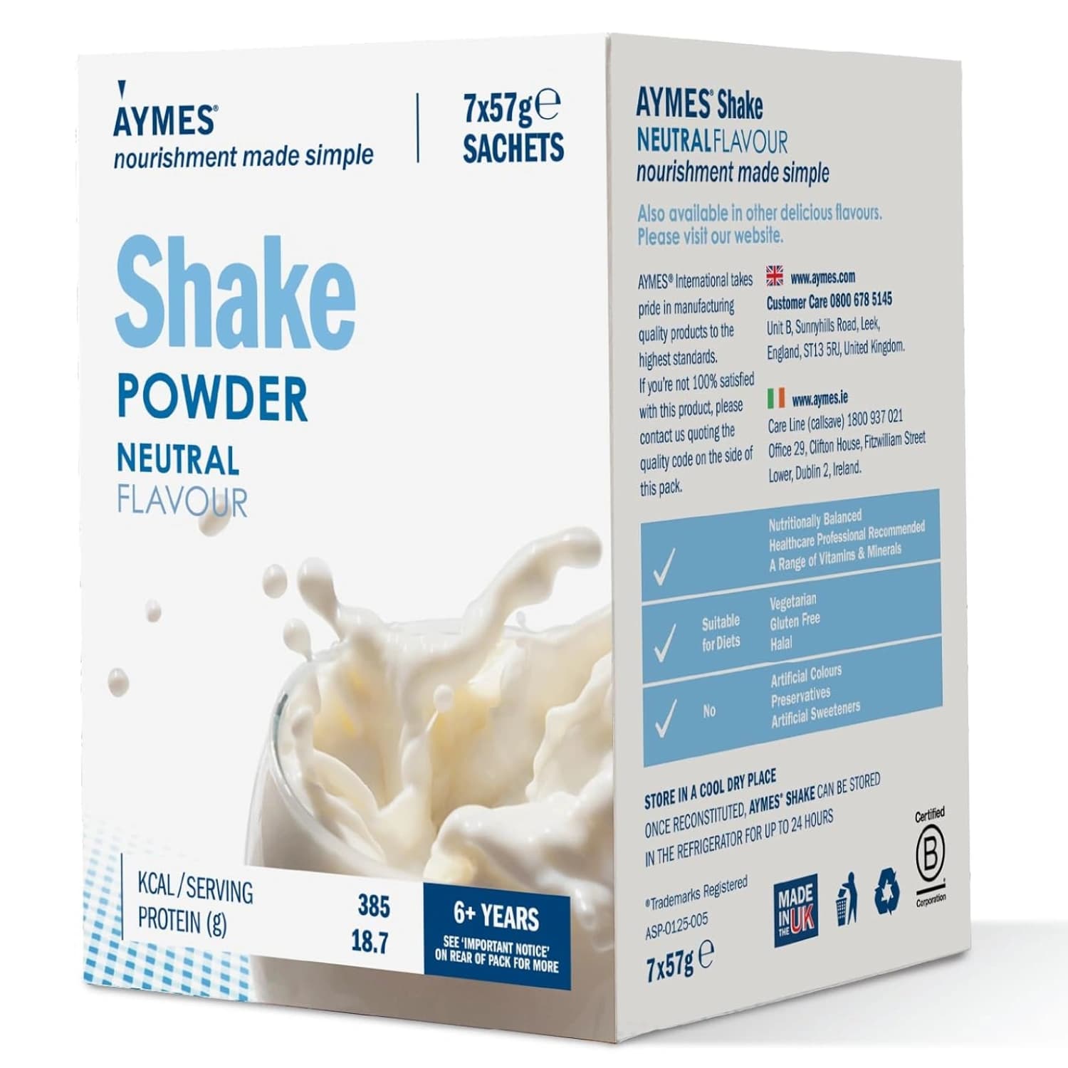 Aymes Shake Powder Sachets Neutral 7x57g